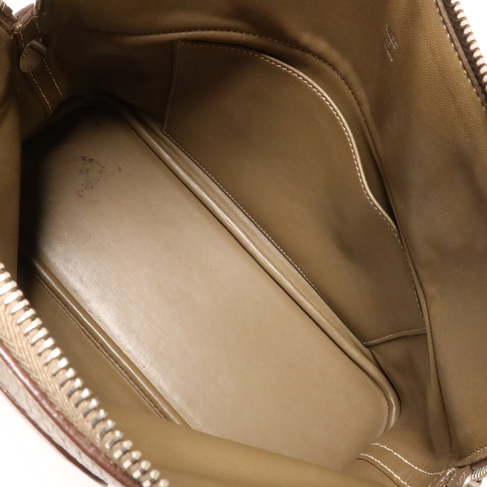 HERMES Clemence皮革Bolide 31手挽袋Etoupe