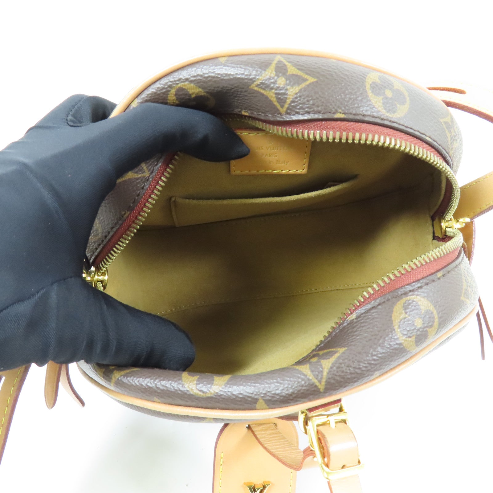 LOUIS VUITTON Monogram Chapeau Souple MM金扣肩背袋棕色