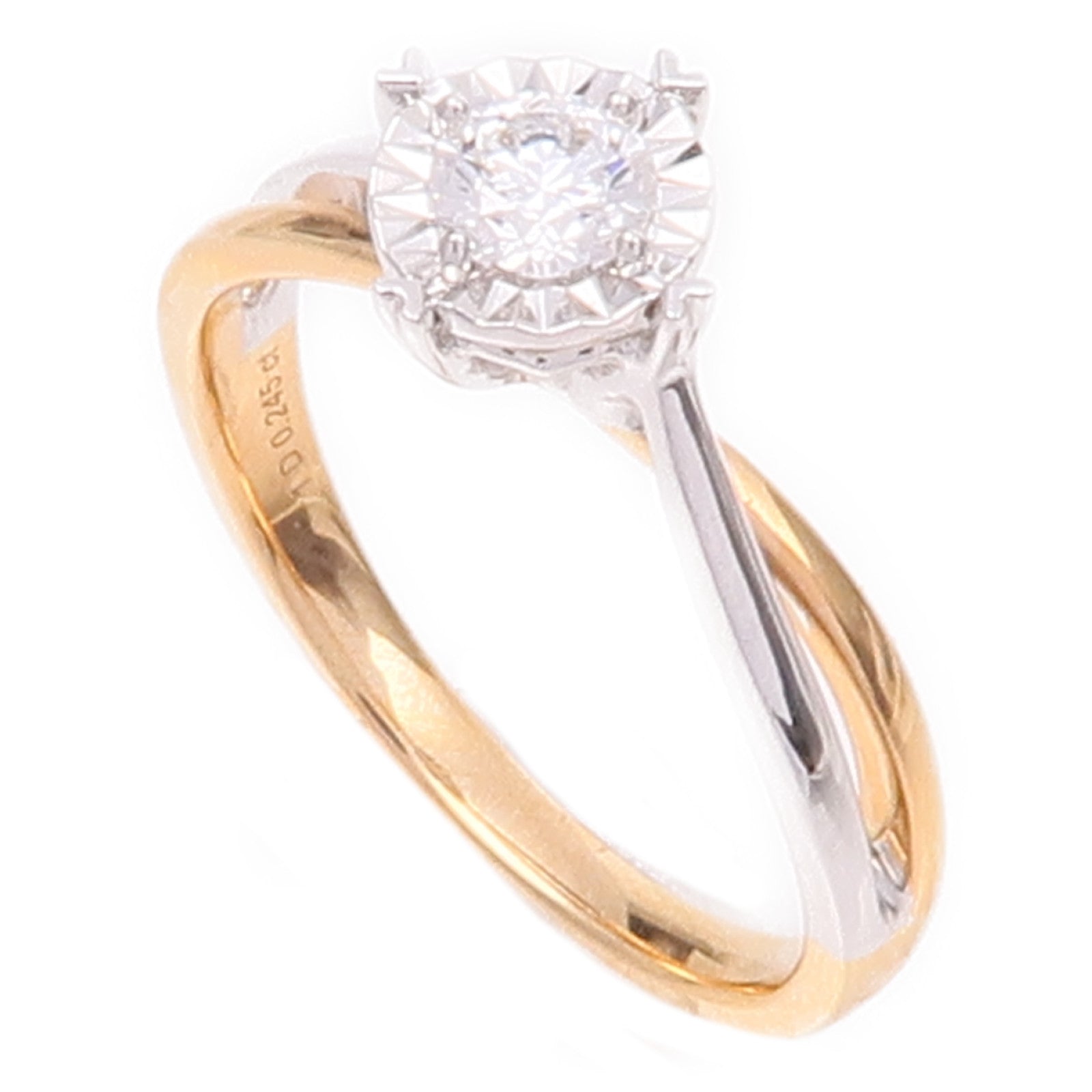 JEWELRY 【激減優惠】18K白金/玫瑰金Diamond Ring鑽石戒指US#5.75