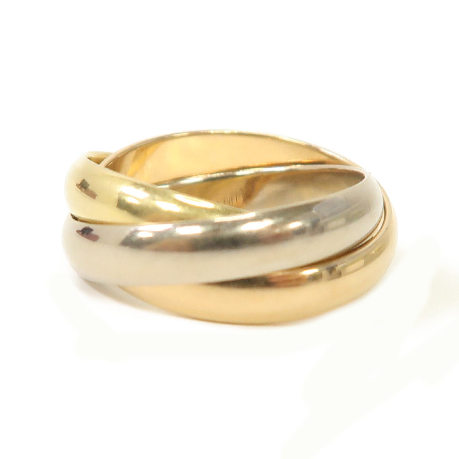 CARTIER 【激減優惠】18K白金/黃金/玫瑰金Trinity Ring戒指Cartier#51/US#5.75
