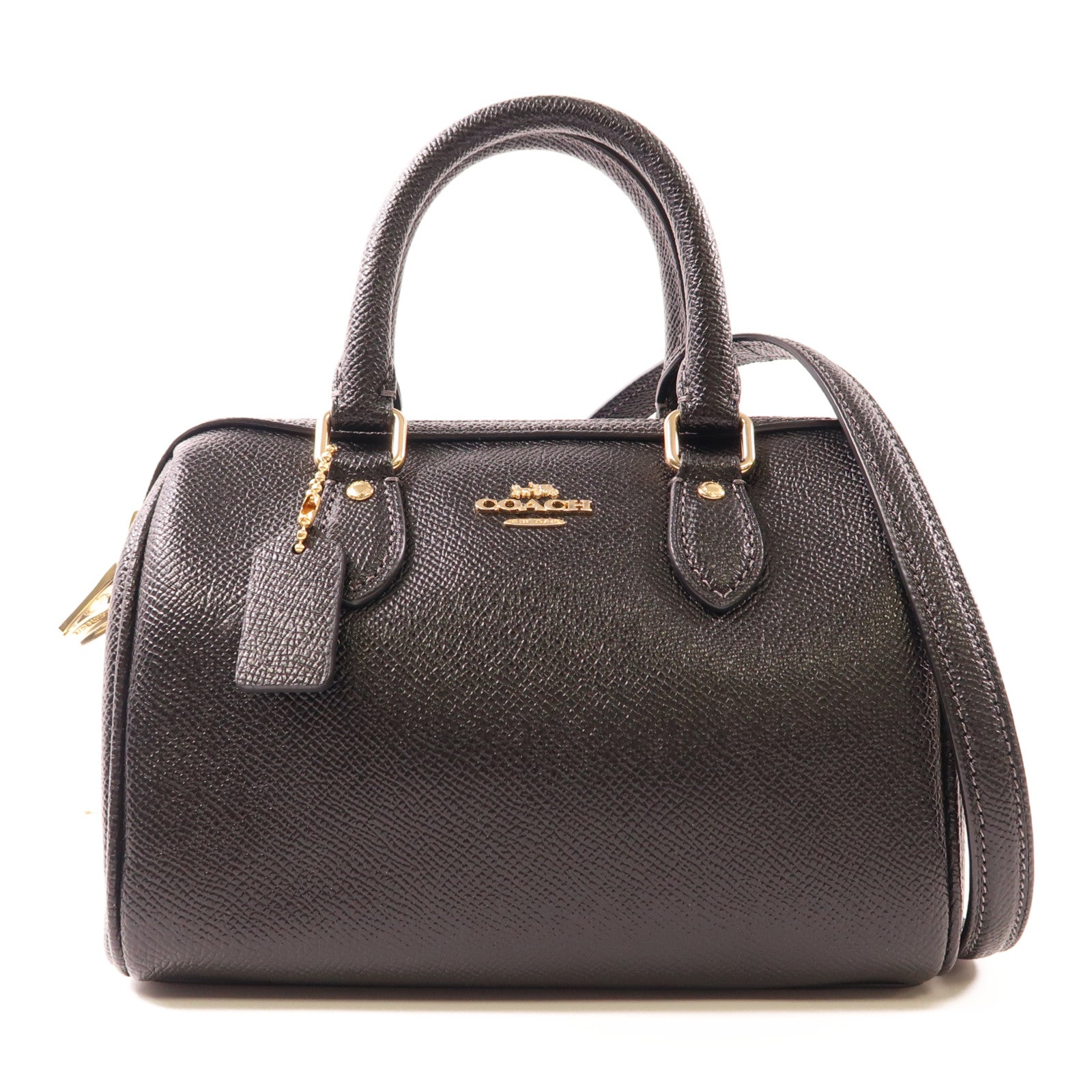COACH 牛皮皮革Mini Rowan Crossbody金扣手挽肩背兩用袋