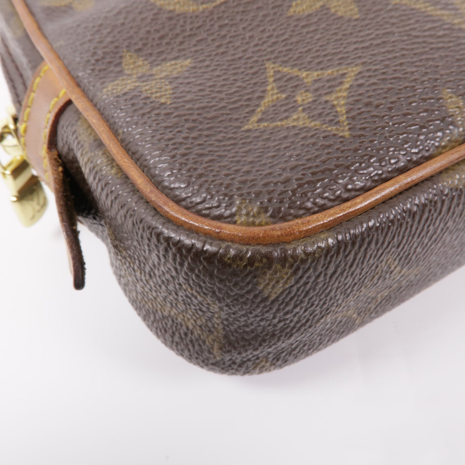 LOUIS VUITTON Monogram Marly Bandouliere金扣肩背袋棕色