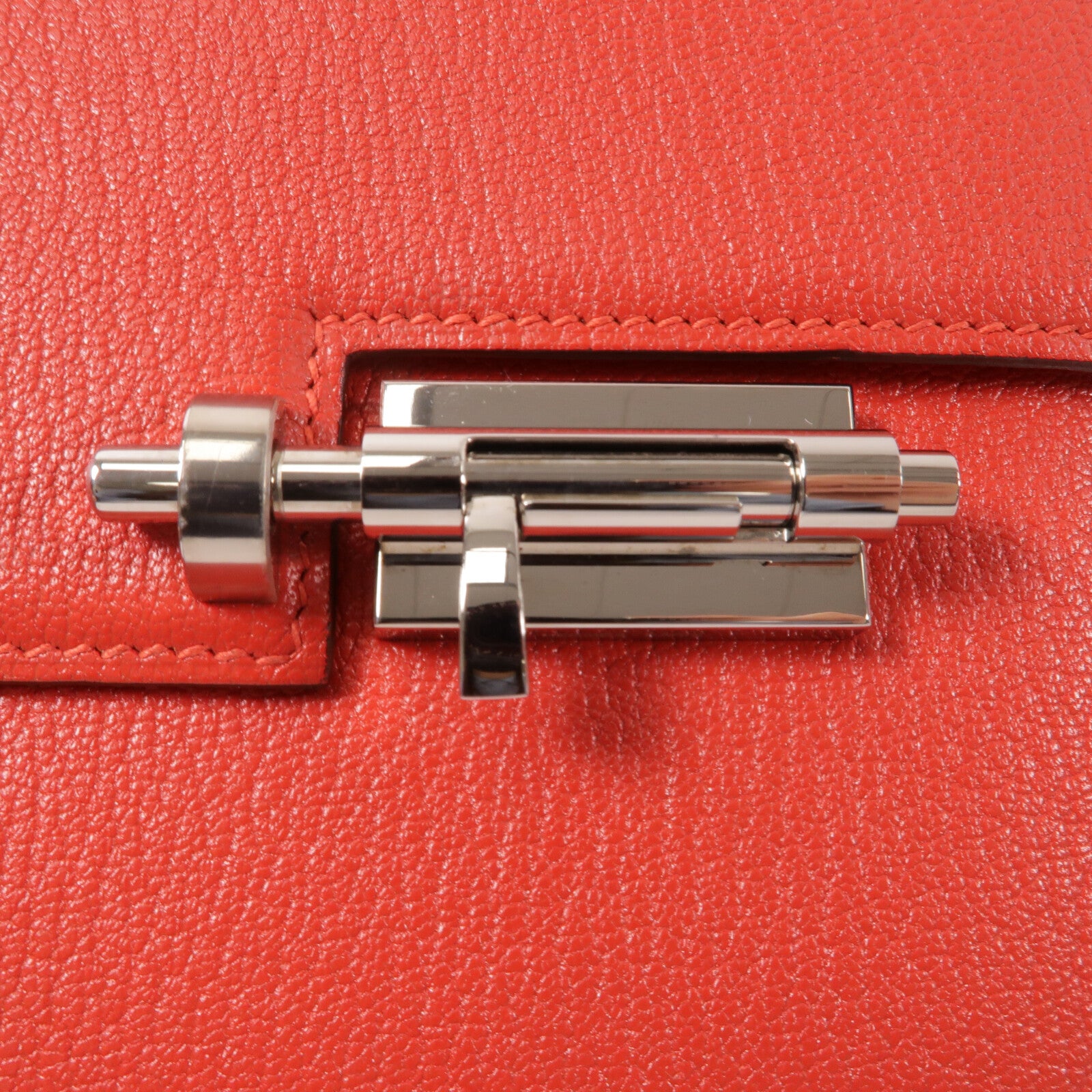 HERMES 【激減優惠】Chevre皮革Verrou Mini鏈帶肩背袋Bougainvillier