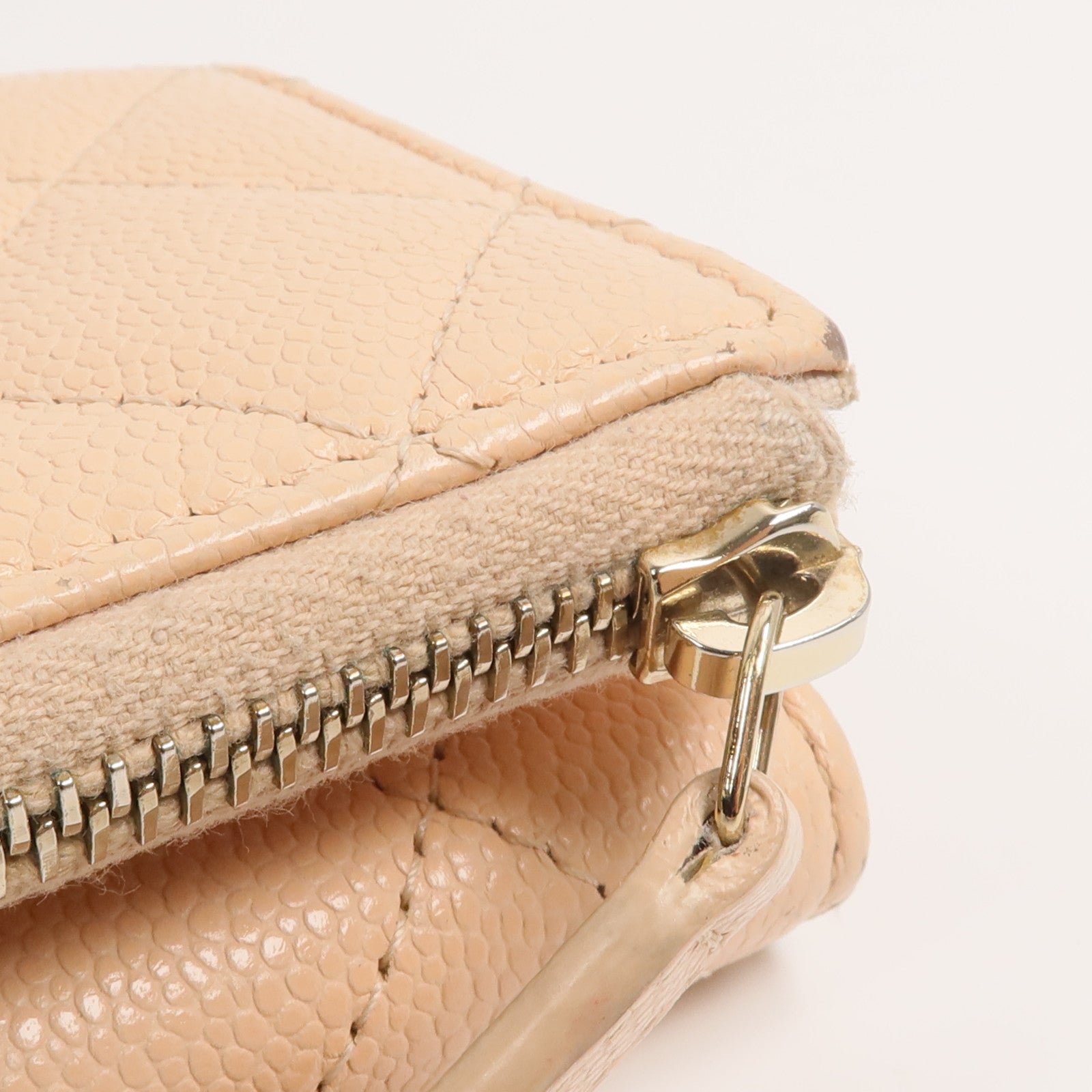 CHANEL 牛皮皮革Zipper Compact Wallet錢包