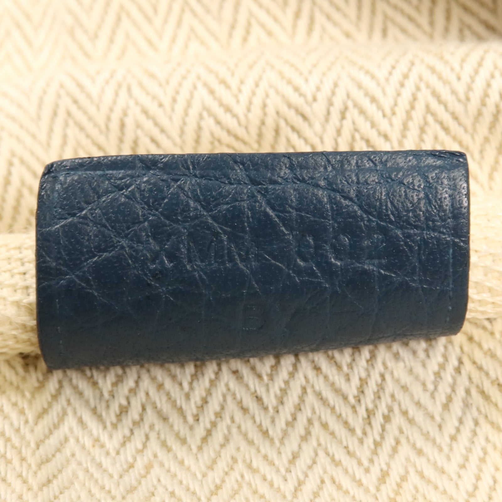 HERMES Clemence皮革Victoria 35銀扣手挽袋Cobalt