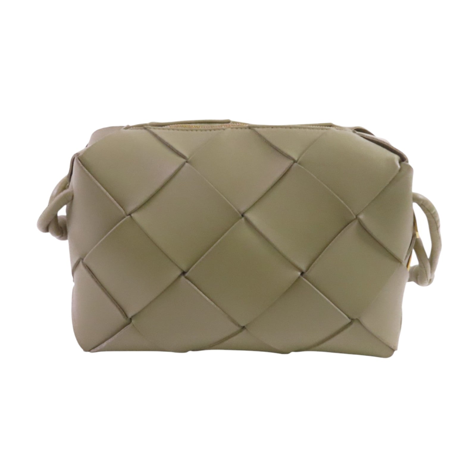 BOTTEGA VENETA 織紋皮革Small Cassette金扣肩背袋