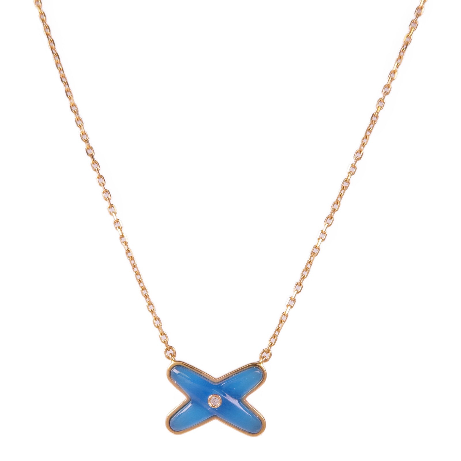 Chaumet 【激減優惠】18K玫瑰金/綠松石/鑽石Diamond Jeux De Liens Turquoise項鍊