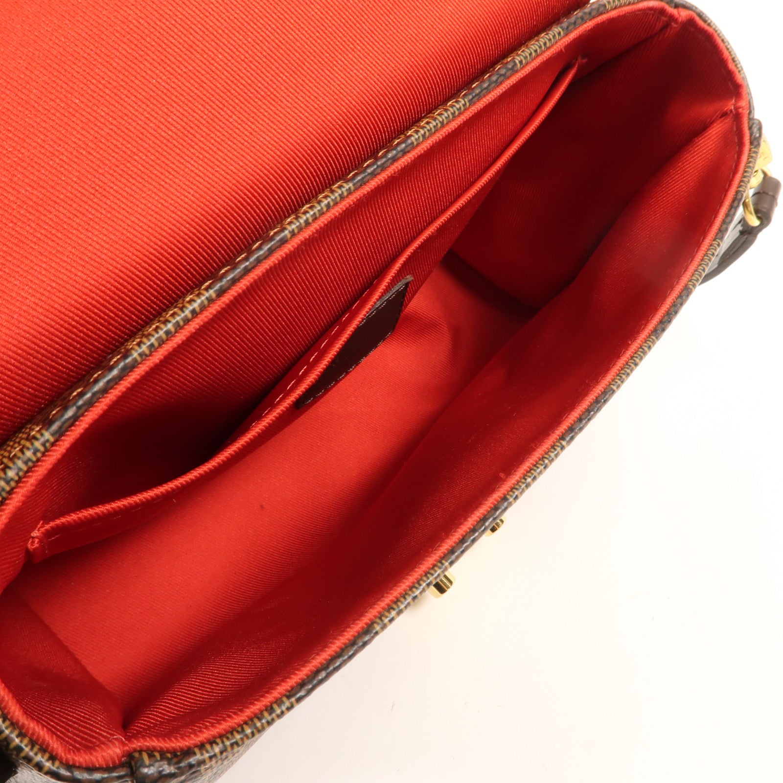 LOUIS VUITTON Damier Croisette金扣手挽肩背兩用袋