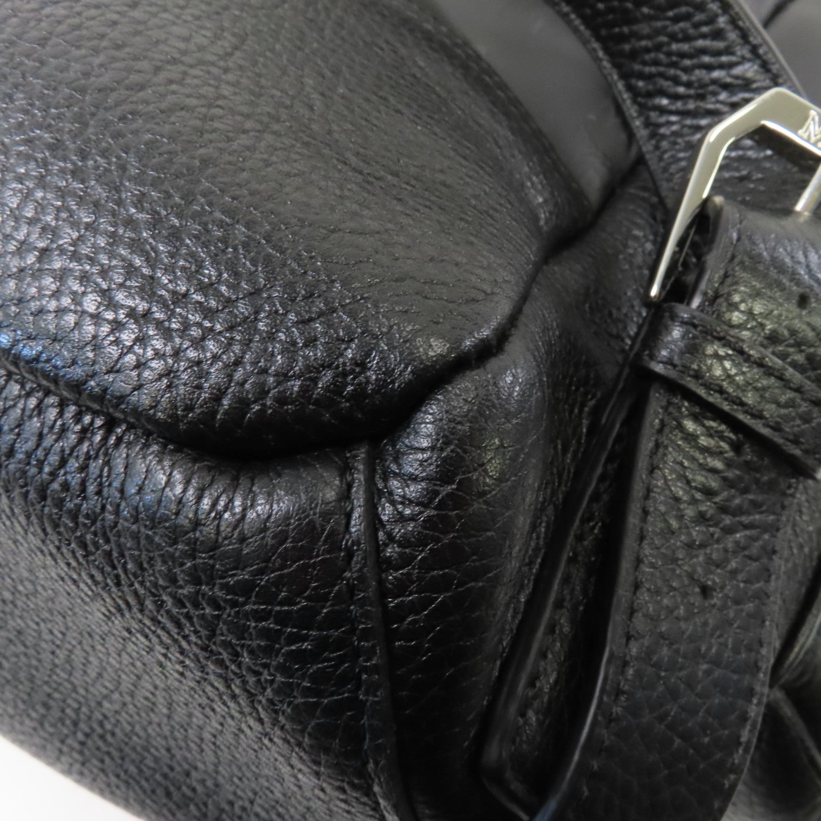MCM 尼龍Rucksack銀扣背包黑色