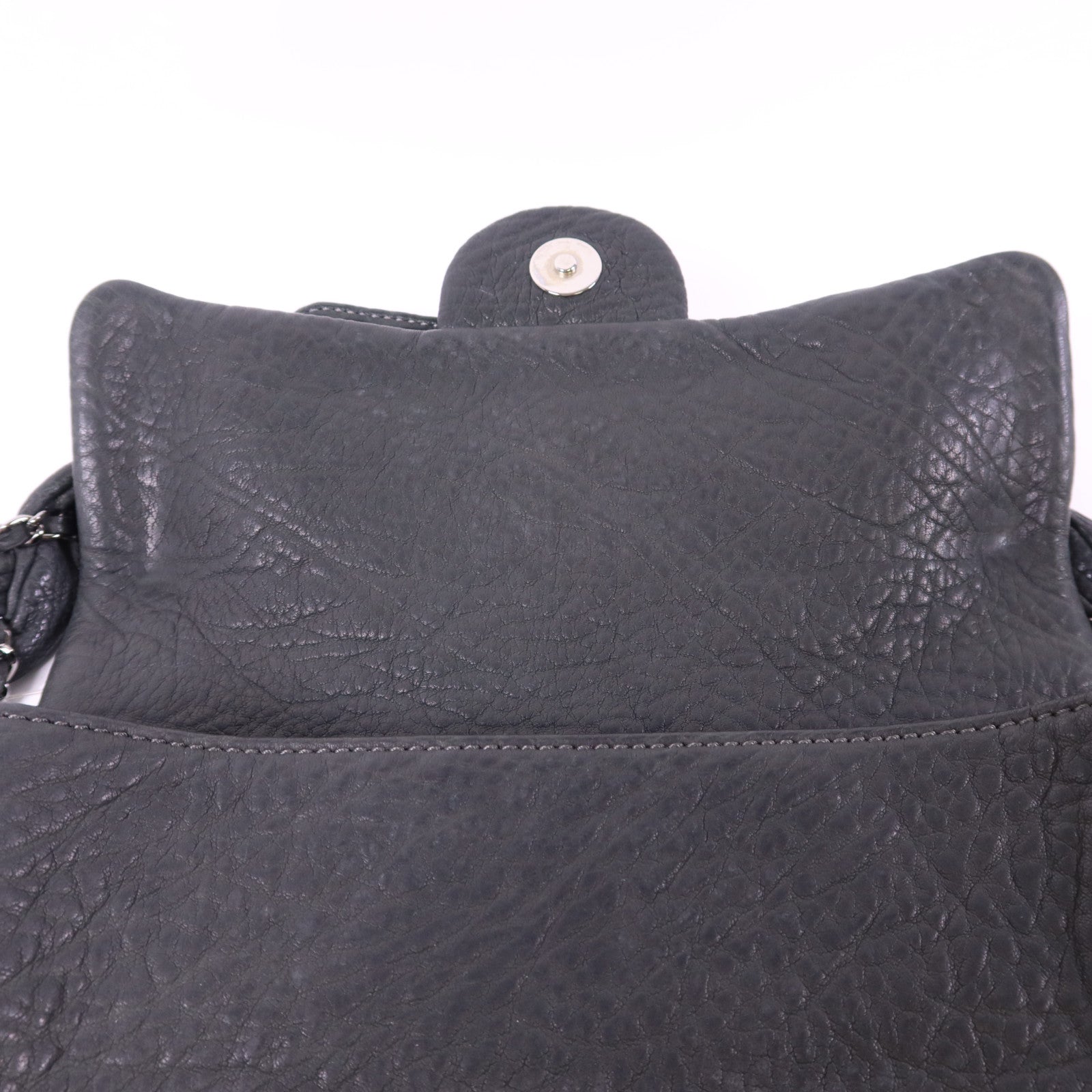 CHANEL 牛皮皮革Co Co Mark Bag銀扣肩背袋