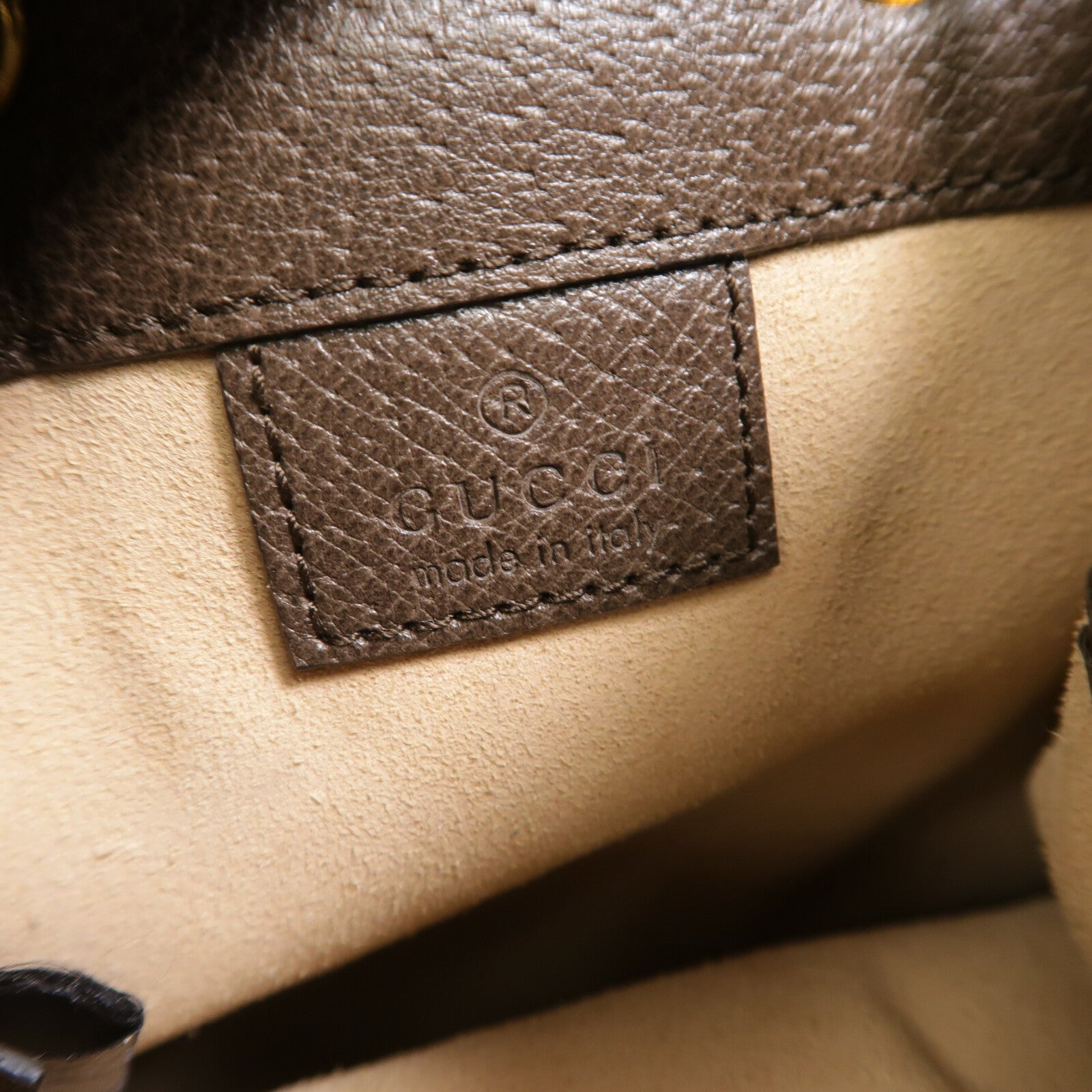 GUCCI 塗層帆布Ophidia Mini Bucket肩背袋