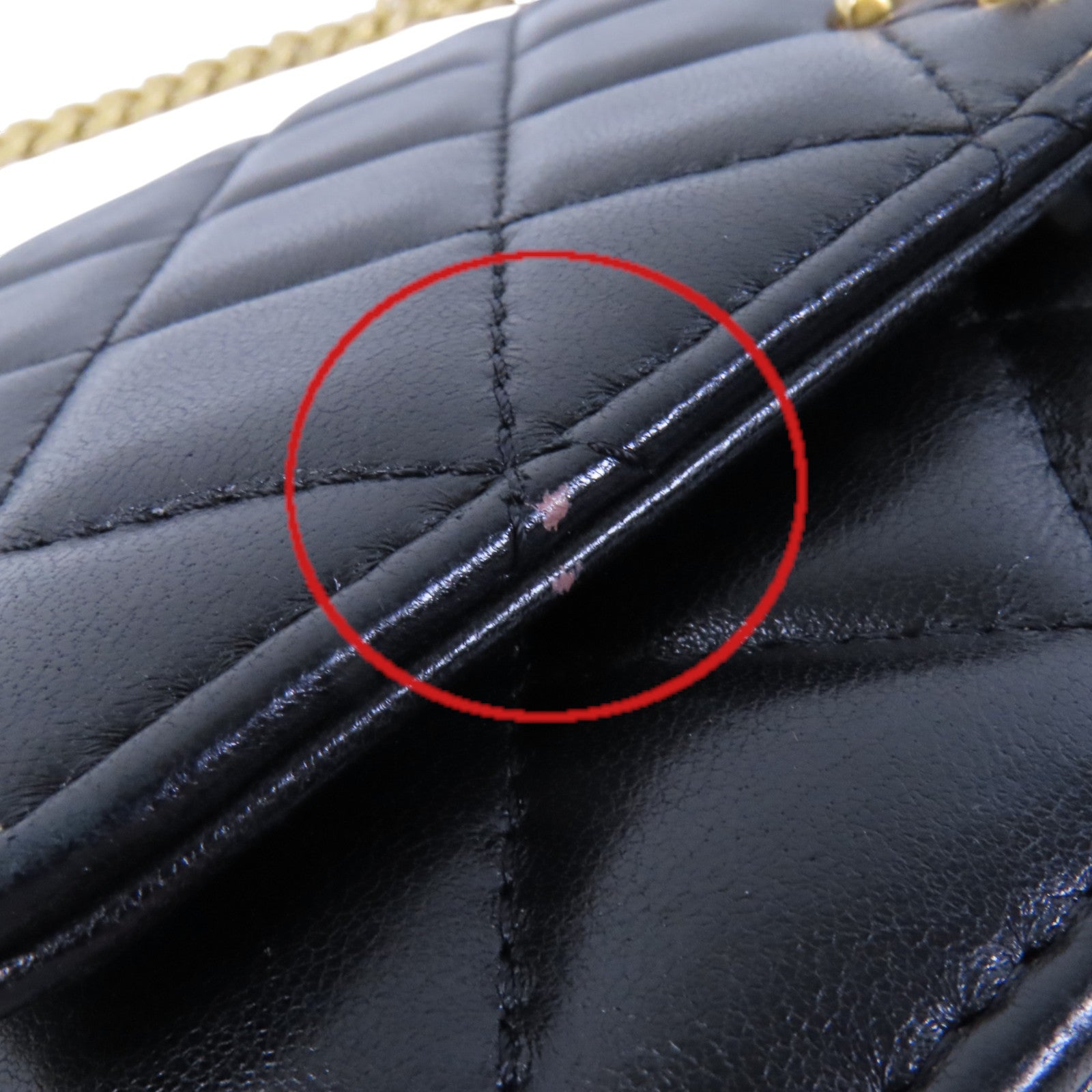 CHANEL 【激減優惠】羊皮皮革WOC Wallet On Chain金扣鏈帶肩背袋
