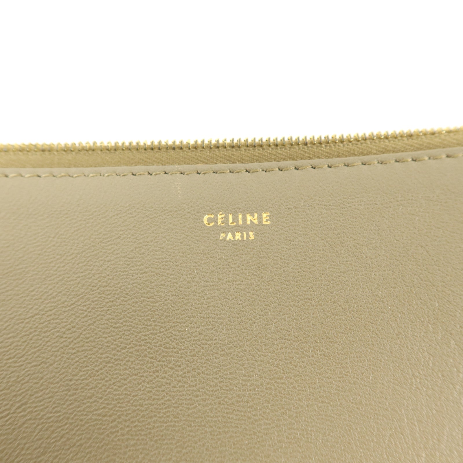 CELINE 牛皮皮革Pouch金扣小袋