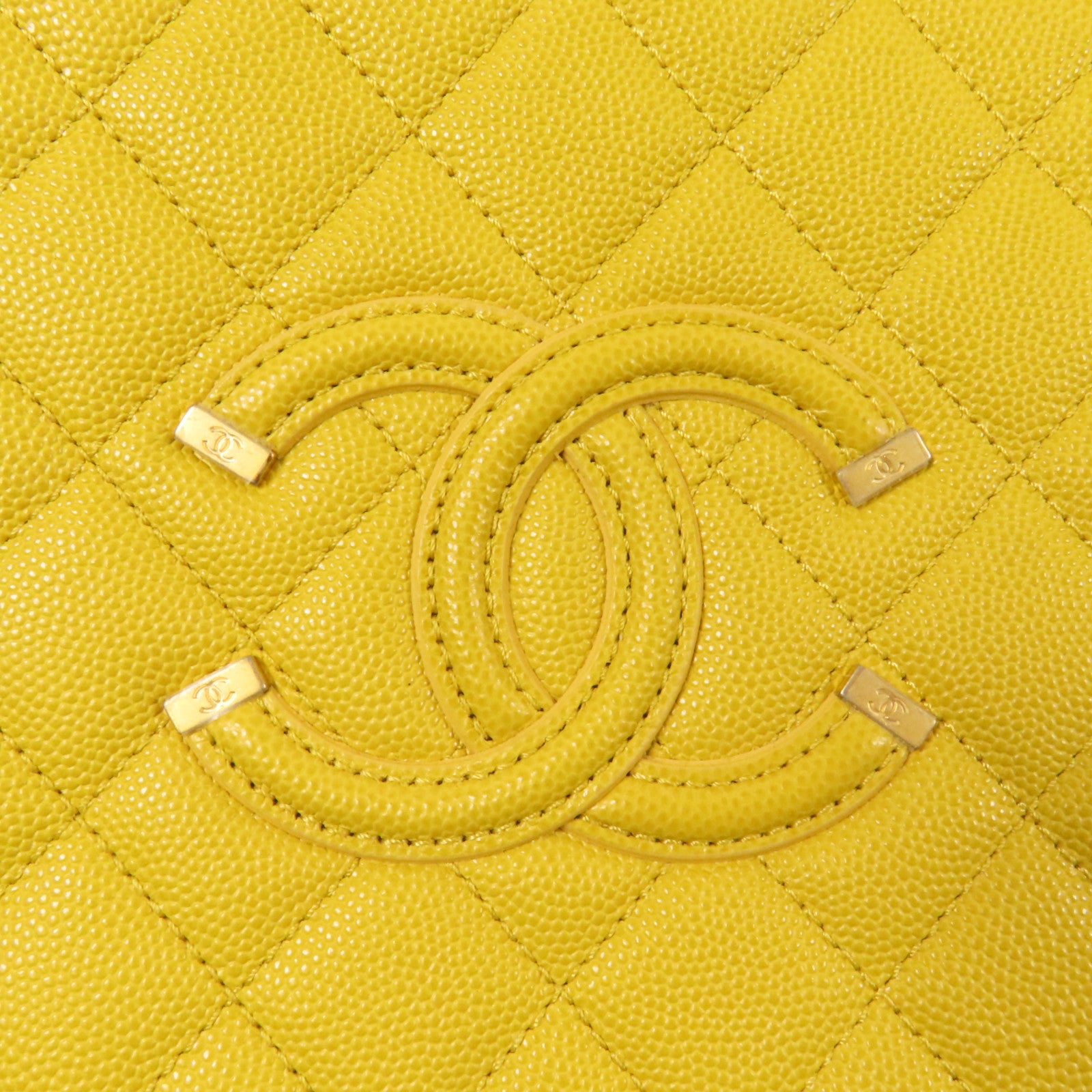 CHANEL 牛皮皮革Vanity Case金扣手挽肩背兩用袋