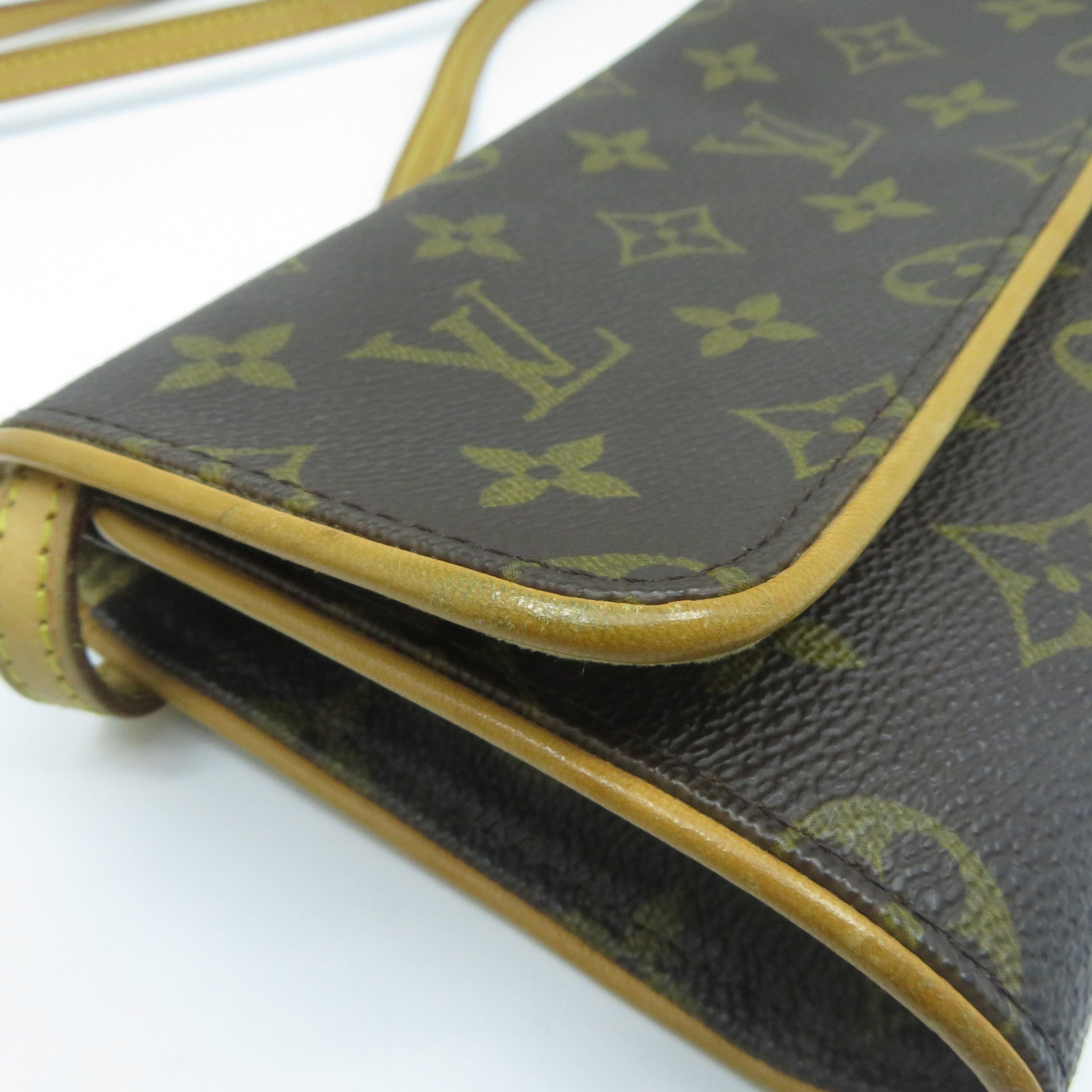 LOUIS VUITTON Monogram Pochette Twin GM金扣肩背袋啡色