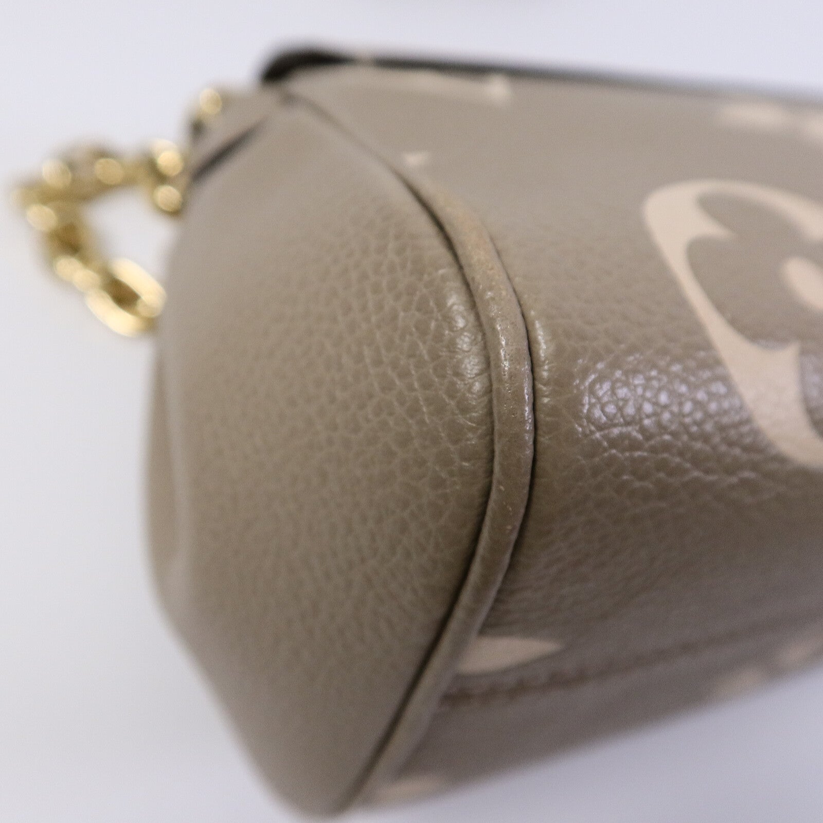 LOUIS VUITTON Monogram Empreinte Favorite金扣鏈帶肩背袋灰色