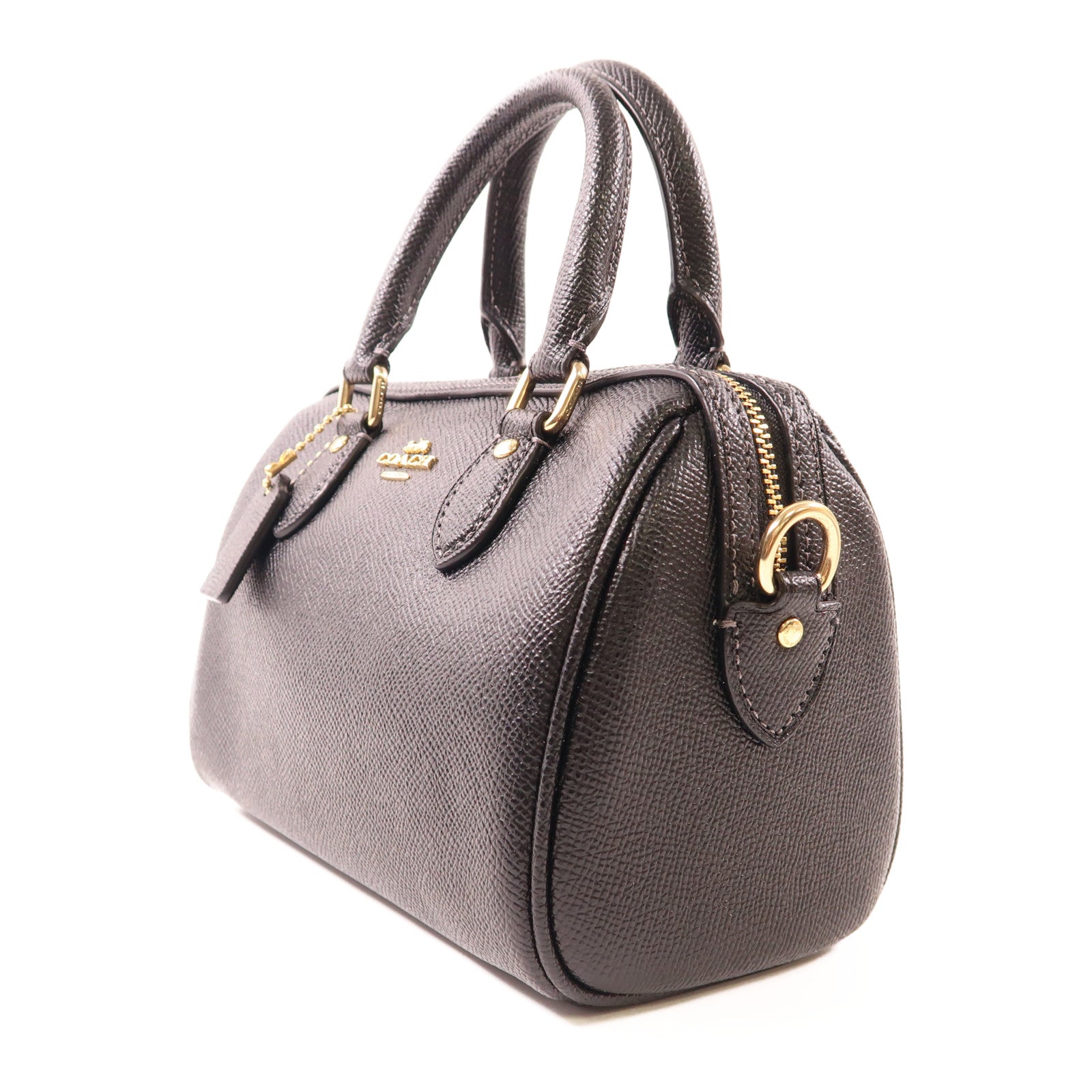 COACH 牛皮皮革Mini Rowan Crossbody金扣手挽肩背兩用袋