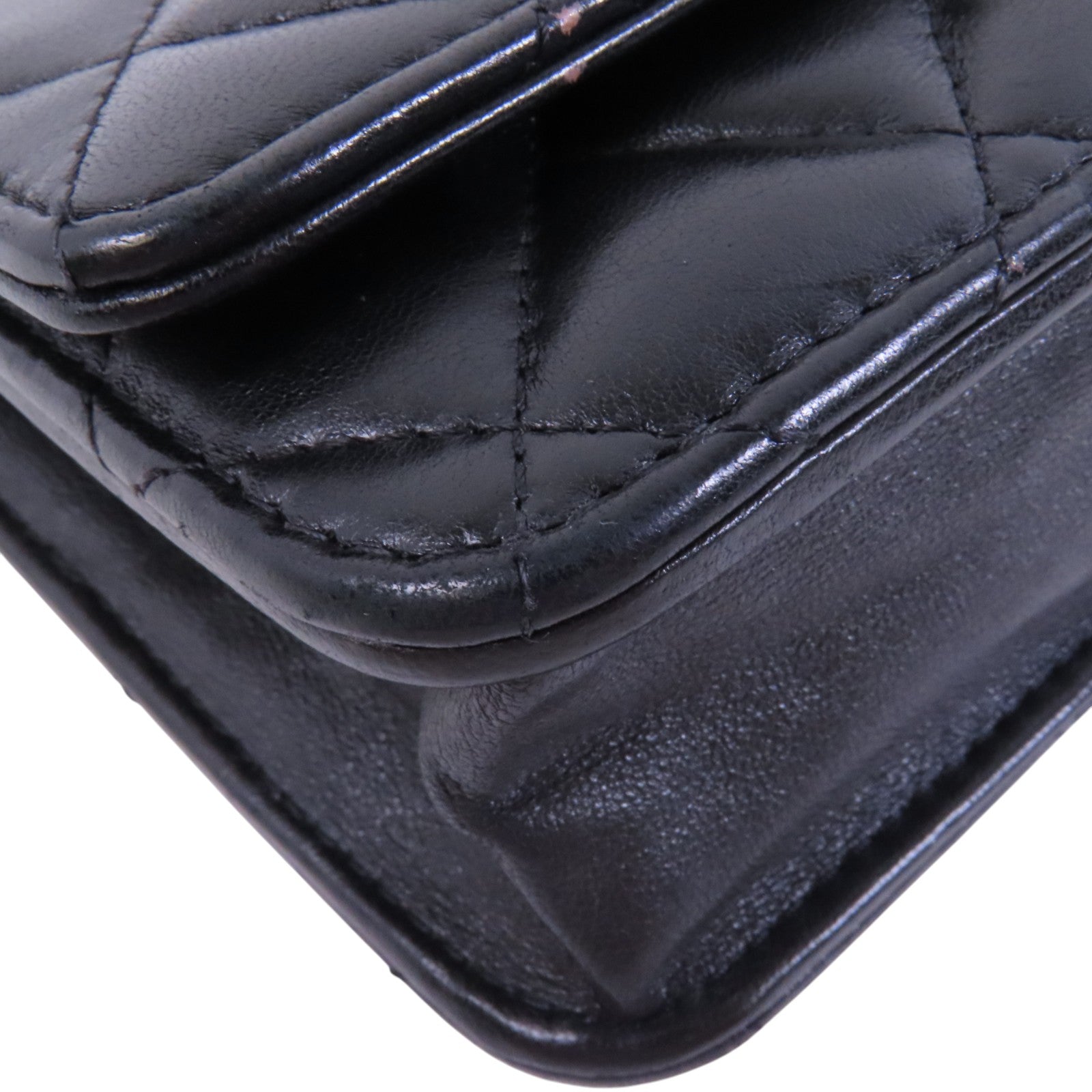 CHANEL 【激減優惠】羊皮皮革WOC Wallet On Chain金扣鏈帶肩背袋