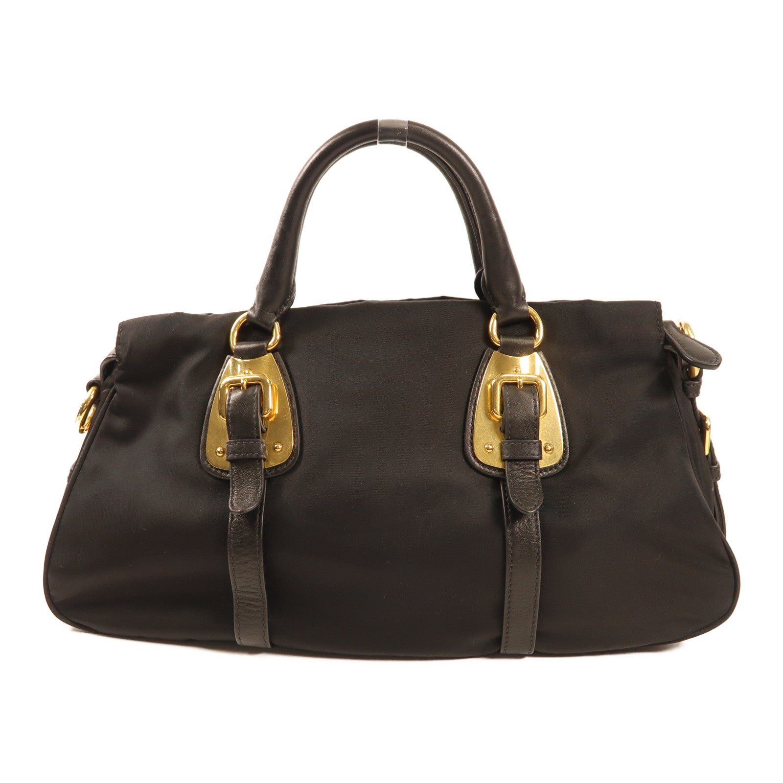 PRADA 尼龍/皮革2 Way Shoulder金扣手挽肩背兩用袋