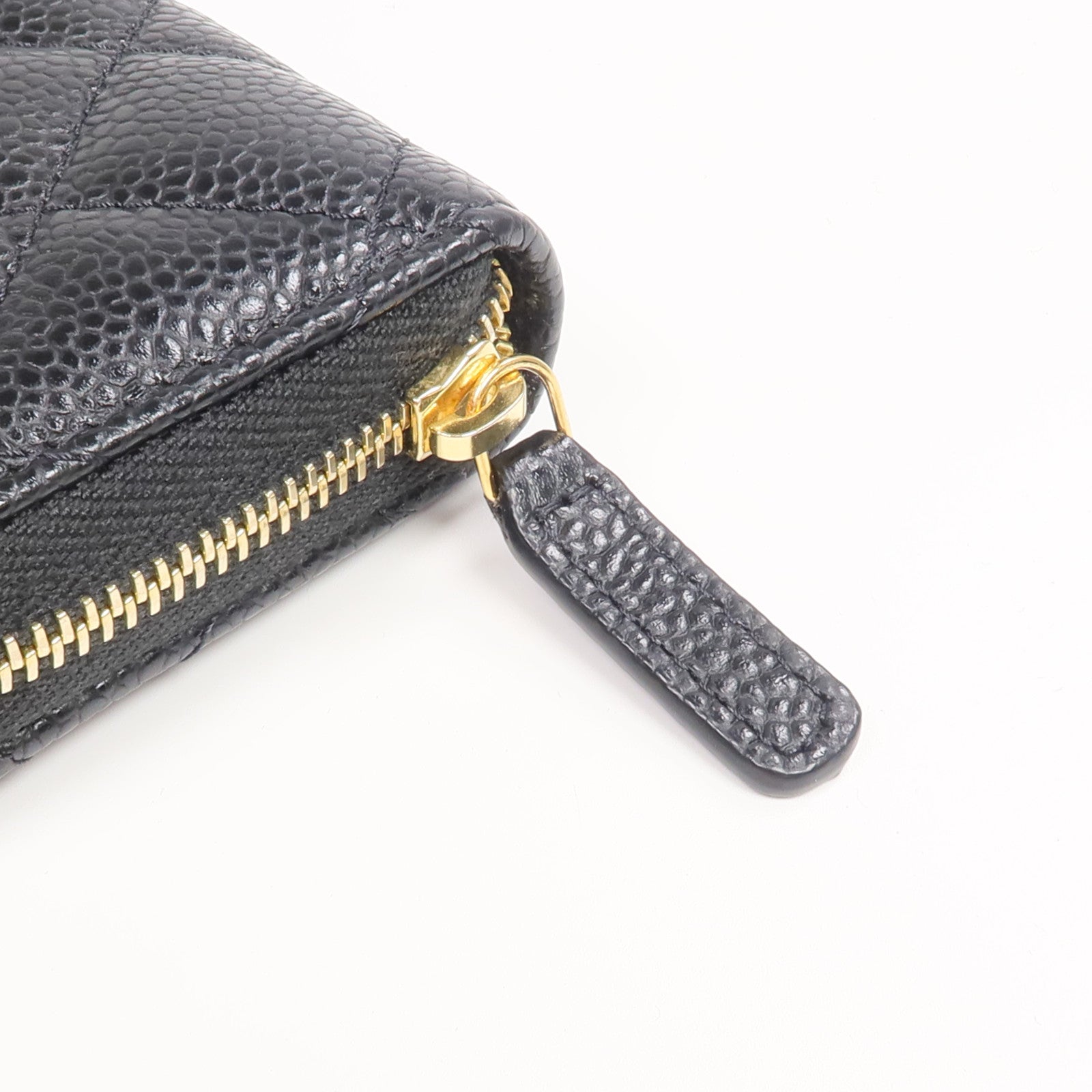 CHANEL 牛皮皮革Card Case/Coin Case金扣拉鏈卡片套/零錢包