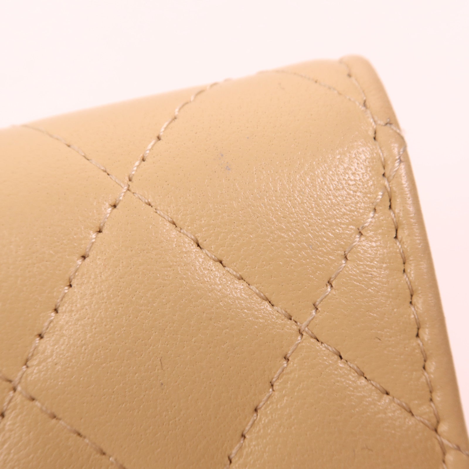 CHANEL 【激減優惠】羊皮皮革Card Case銀扣卡片套