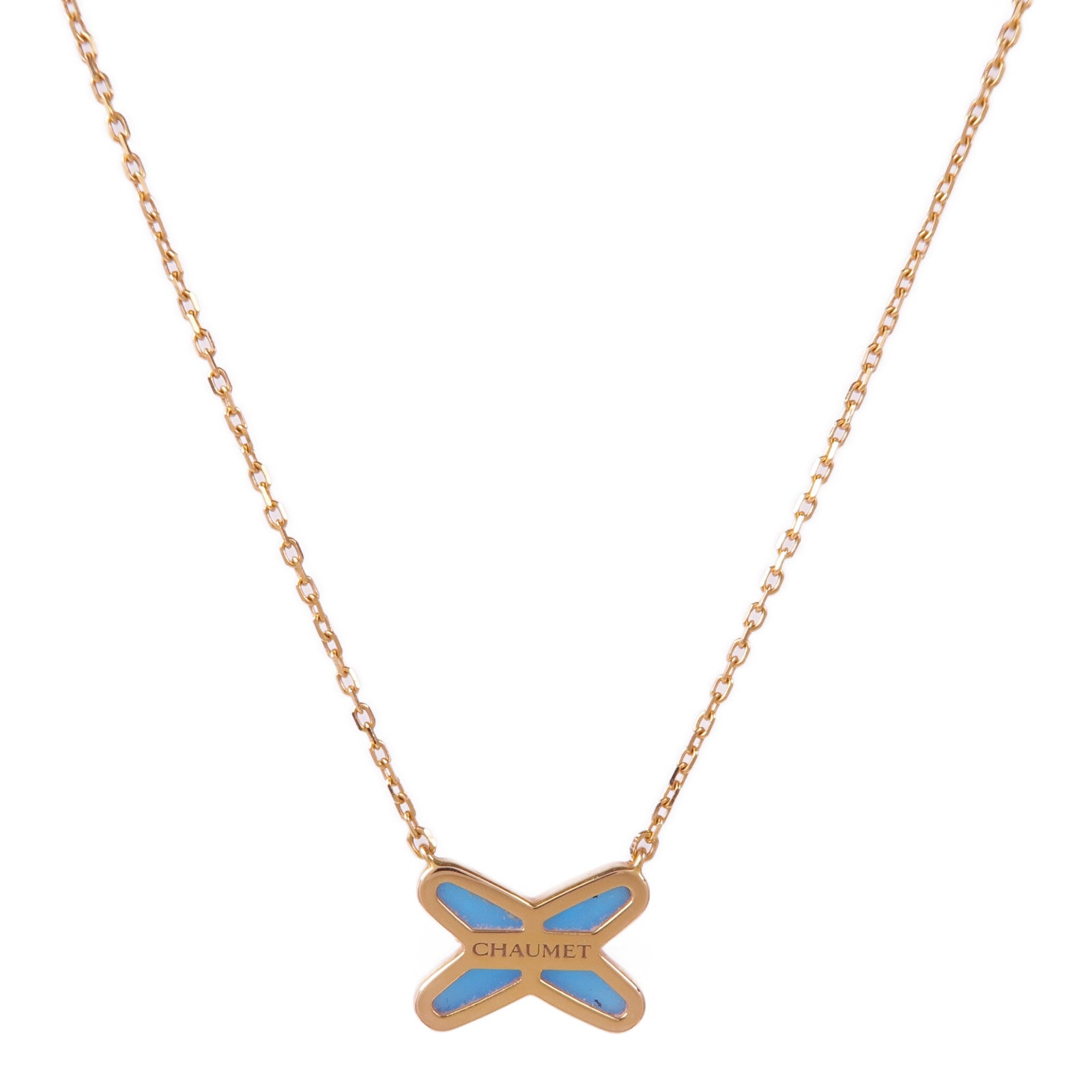 Chaumet 【激減優惠】18K玫瑰金/綠松石/鑽石Diamond Jeux De Liens Turquoise項鍊