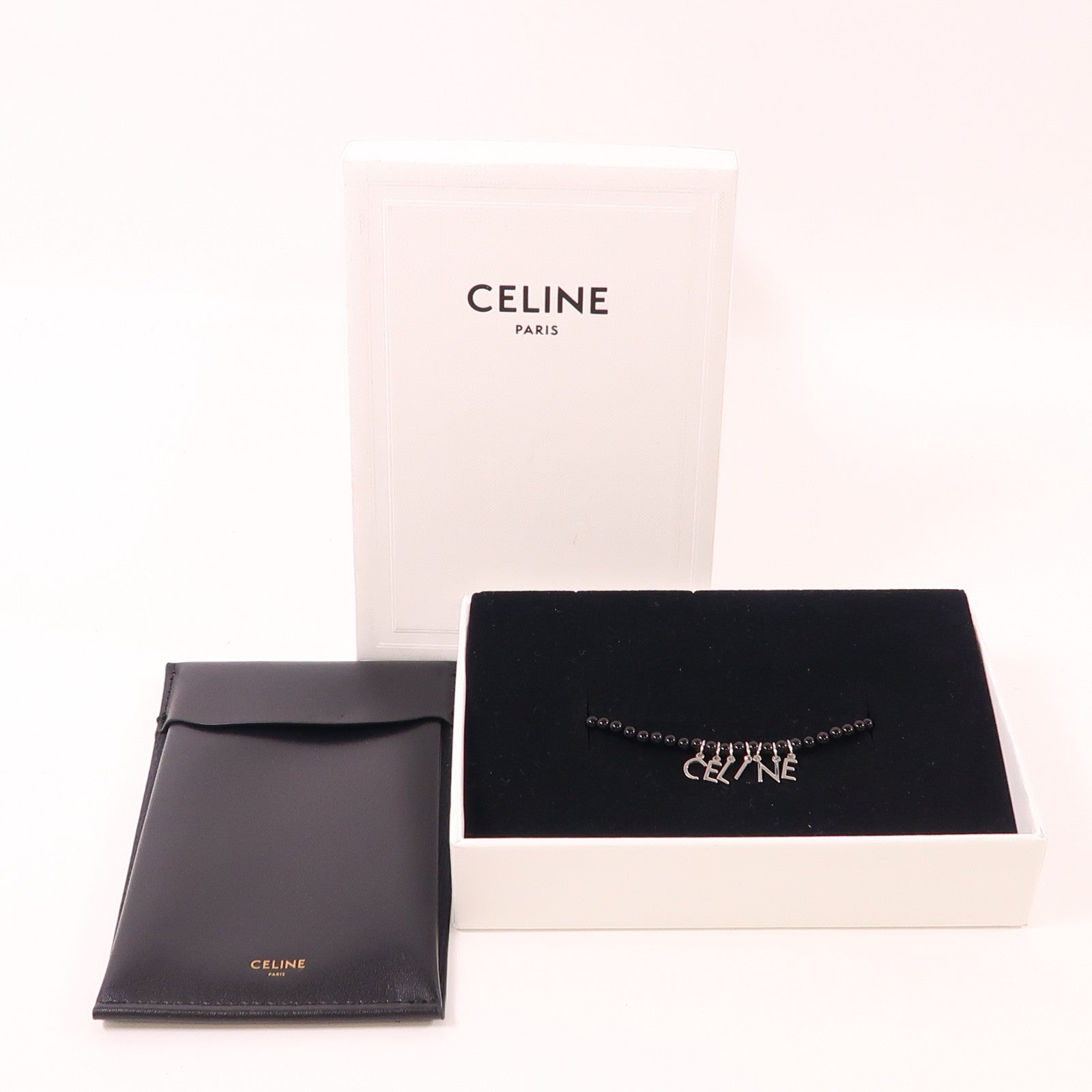 CELINE Onyx/Brass Necklace項鍊