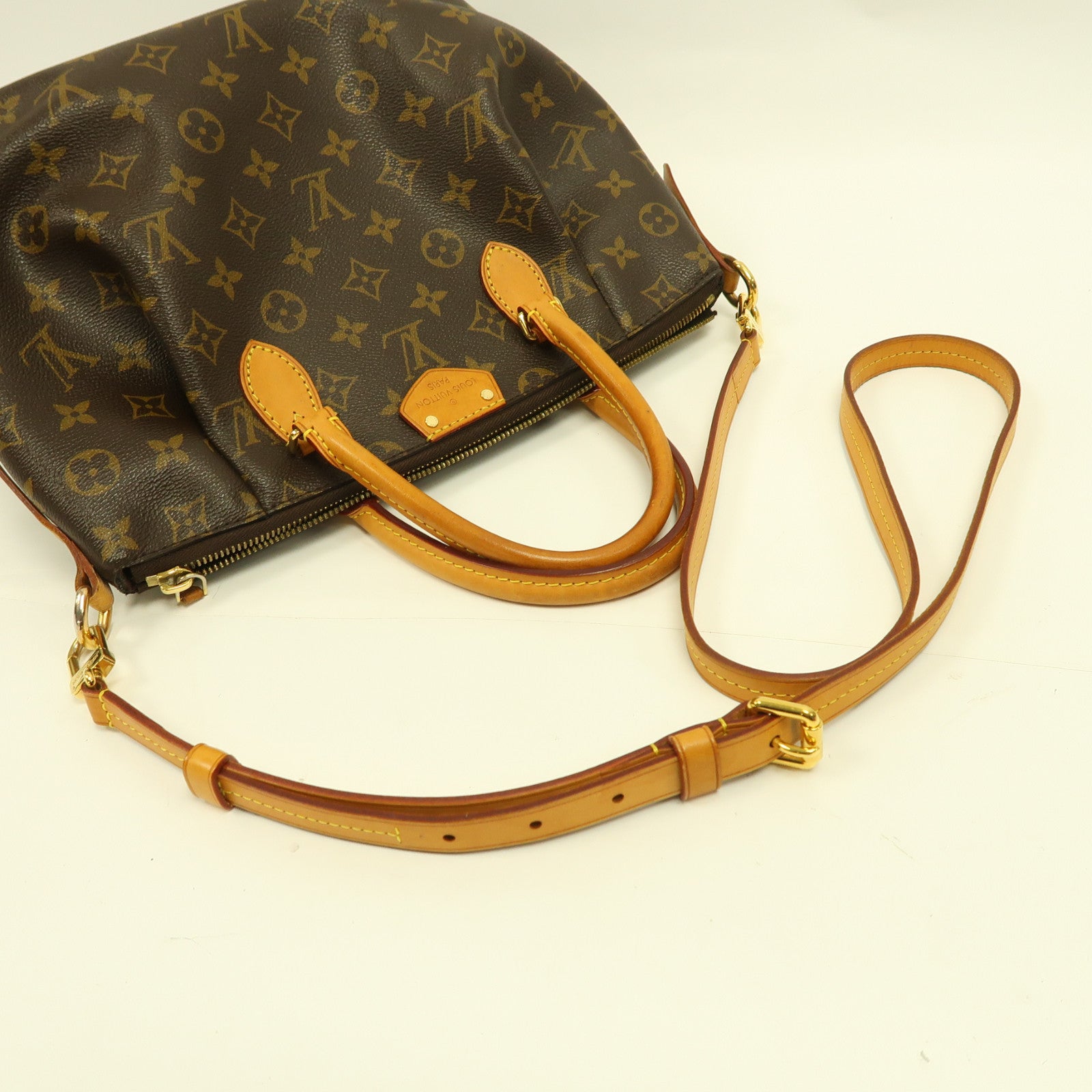 LOUIS VUITTON Monogram Turenne PM金扣手挽肩背兩用袋啡色