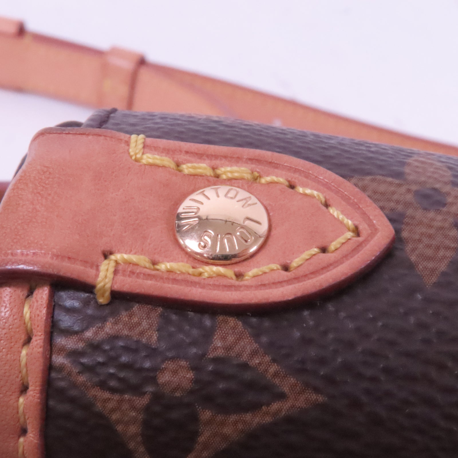 LOUIS VUITTON Monogram Saumur BB金扣手挽肩背兩用袋啡色