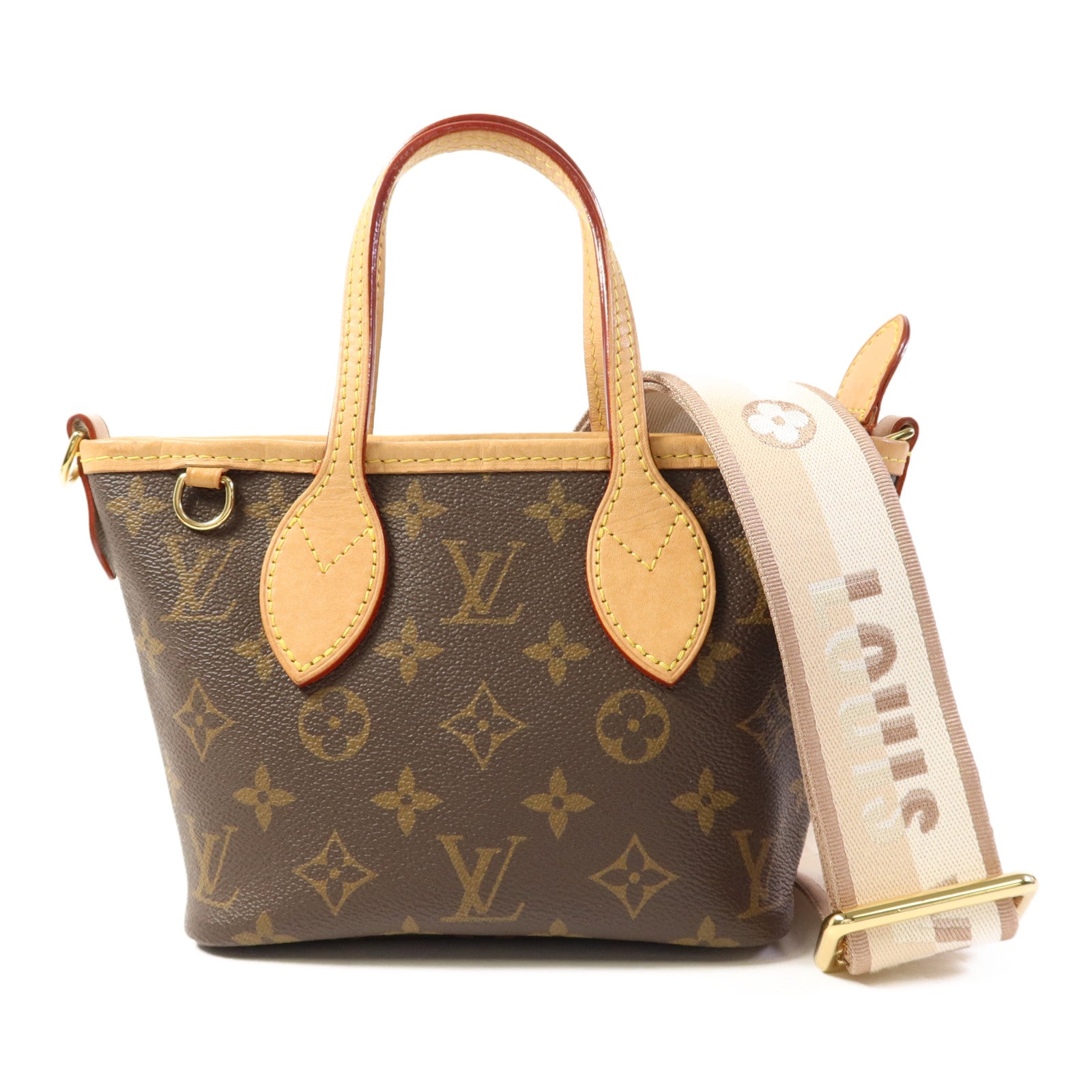 LOUIS VUITTON 【激減優惠】Monogram Neverfull BB金扣手挽肩背兩用袋