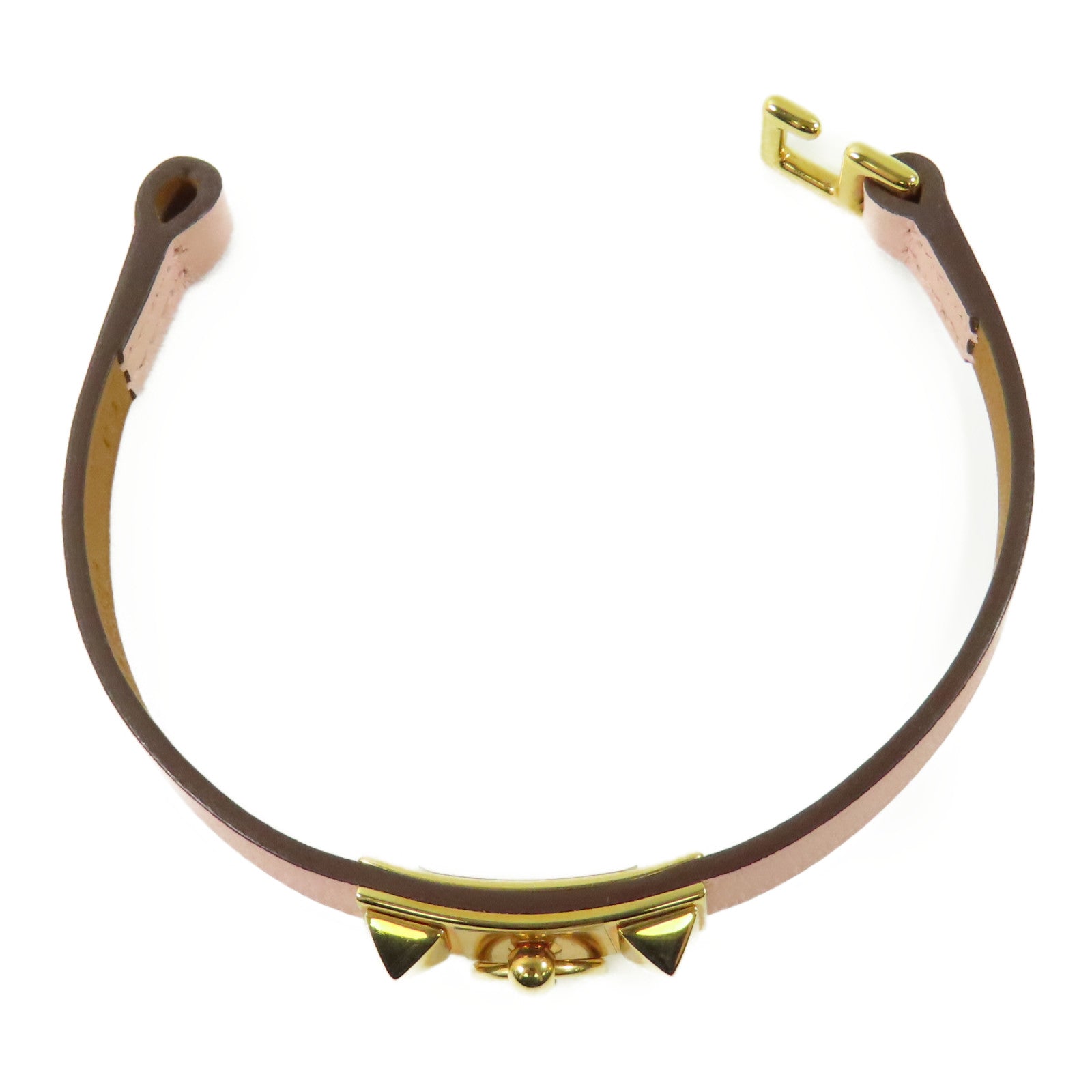 HERMES【激減優惠】 牛皮皮革Rivale Mini手帶粉紅色
