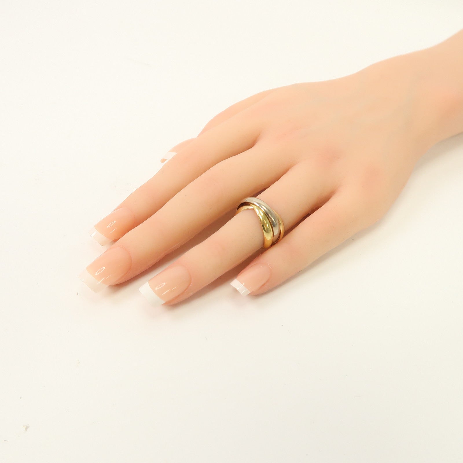 CARTIER 【激減優惠】18K白金/黃金/玫瑰金Trinity Ring戒指Cartier#51/US#5.75