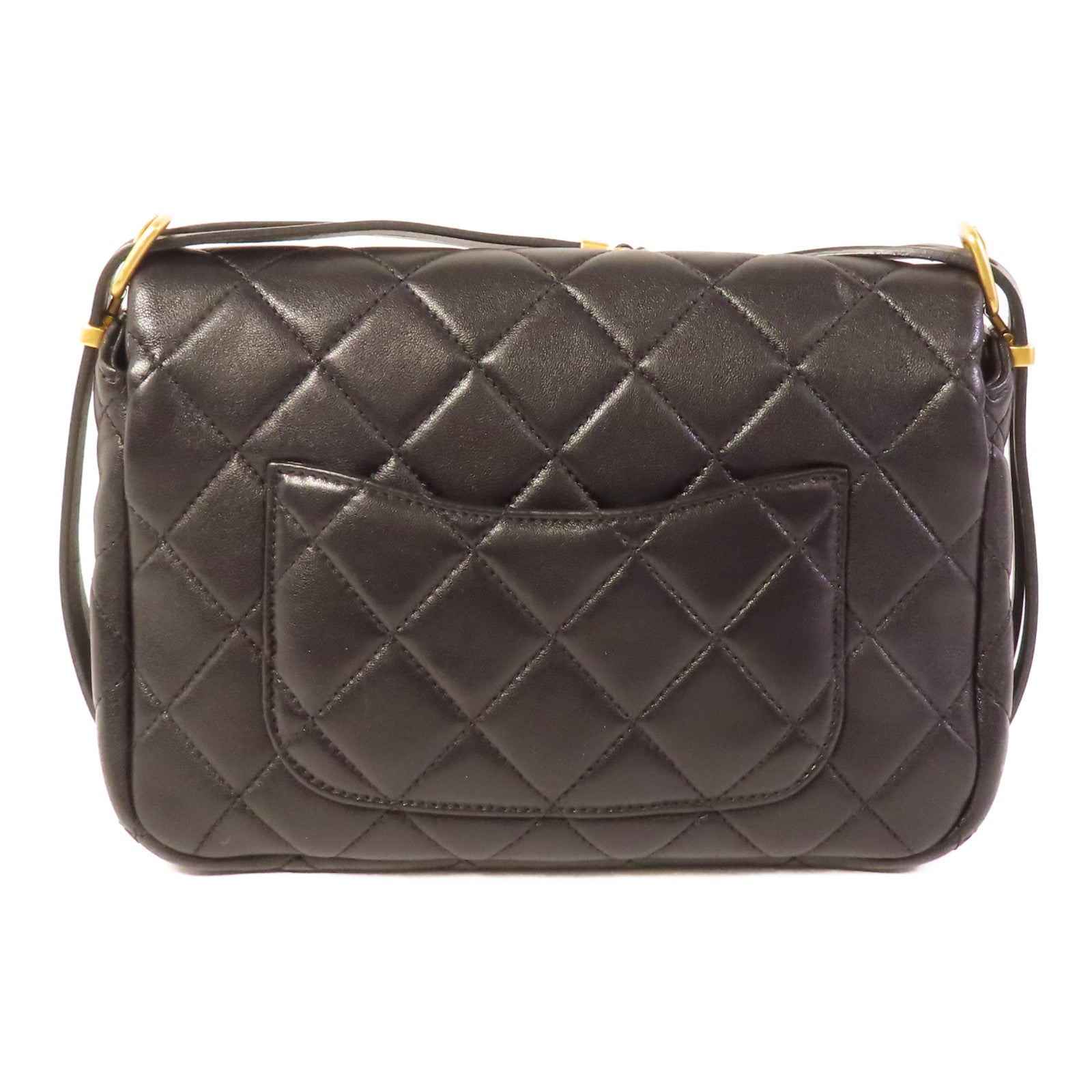 CHANEL 牛皮皮革Mini Chain Flap Bag金扣鏈帶肩背袋