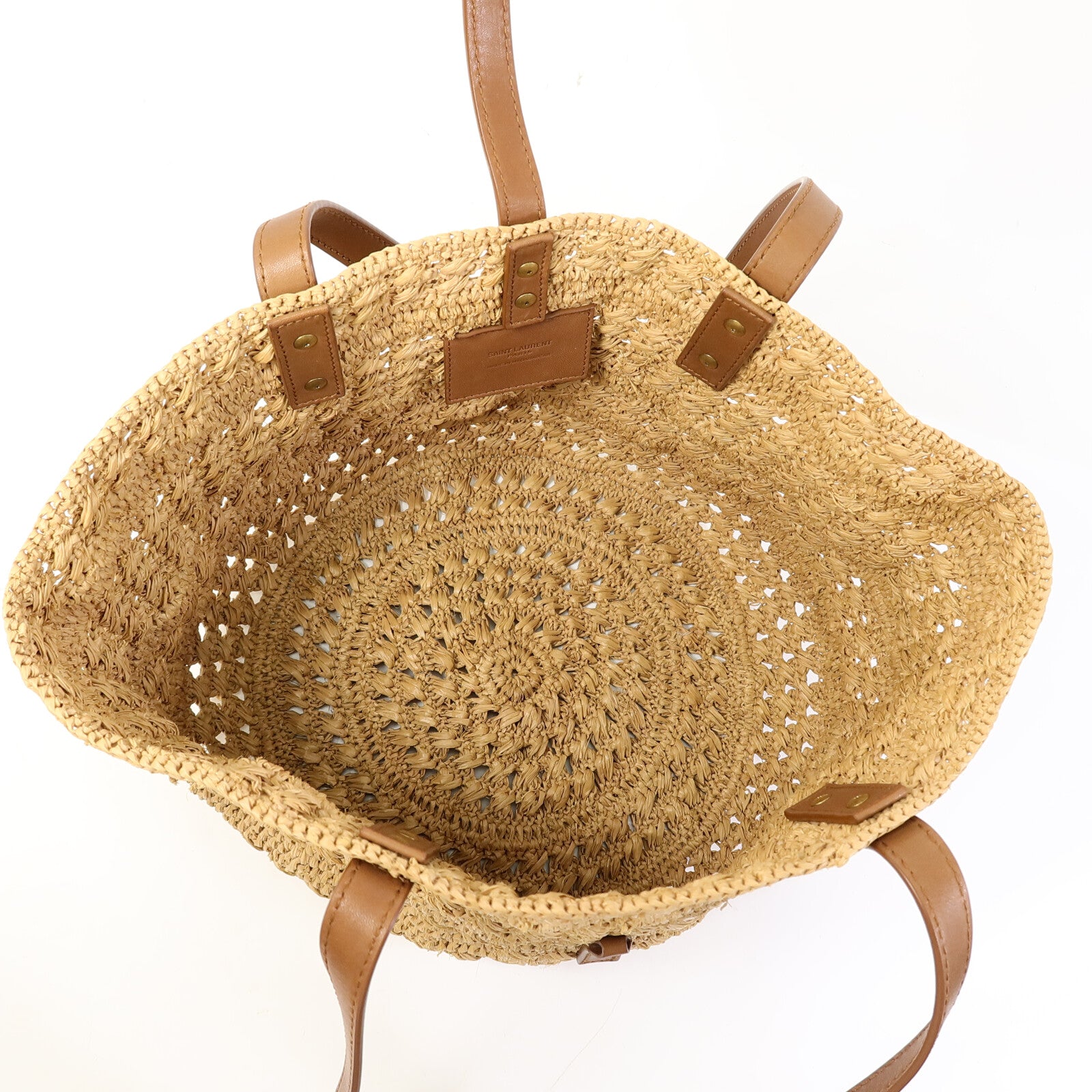 YVES SAINT LAURENT Raffia Small Panier Tote Bag手挽袋