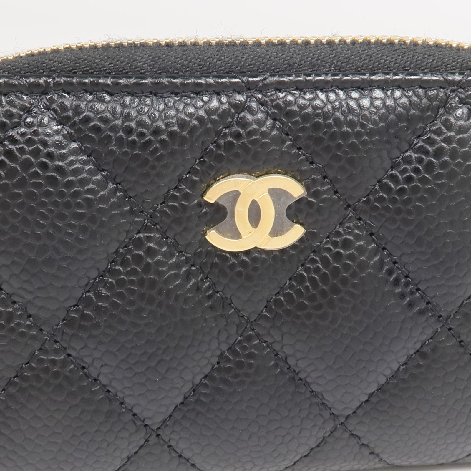 CHANEL 牛皮皮革Card Case/Coin Case金扣拉鏈卡片套/零錢包