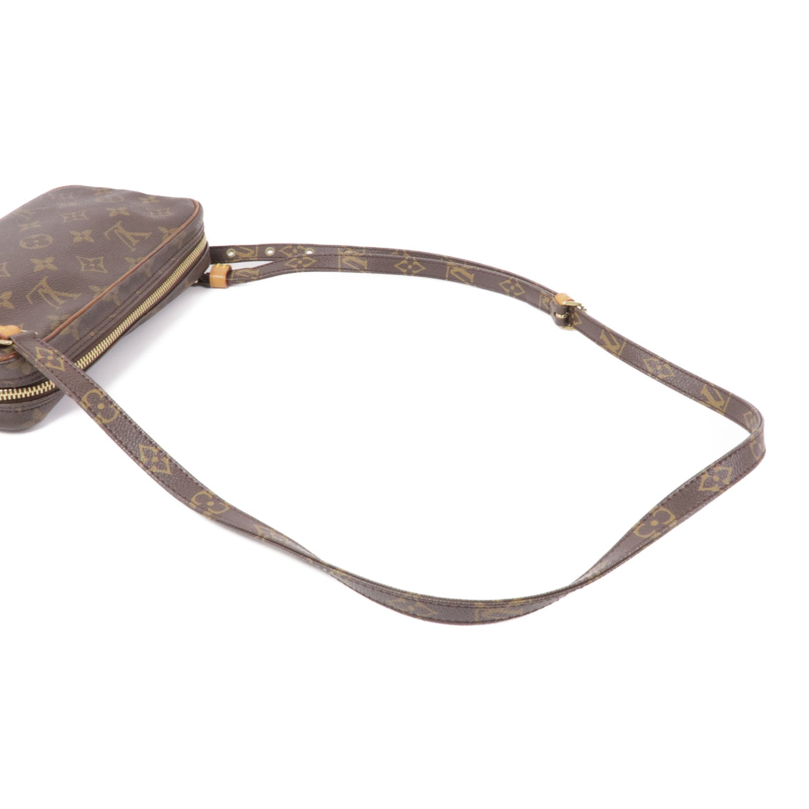 LOUIS VUITTON Monogram Marly Bandouliere金扣肩背袋棕色