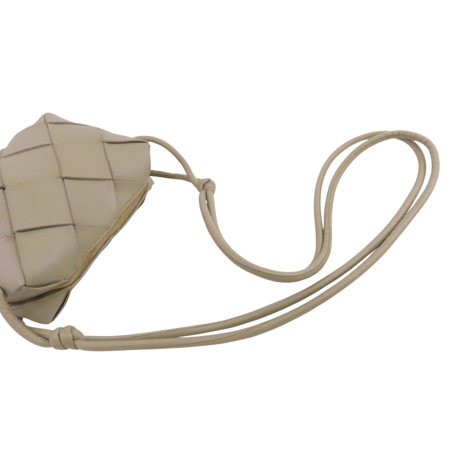 BOTTEGA VENETA 織紋皮革Small Cassette金扣肩背袋