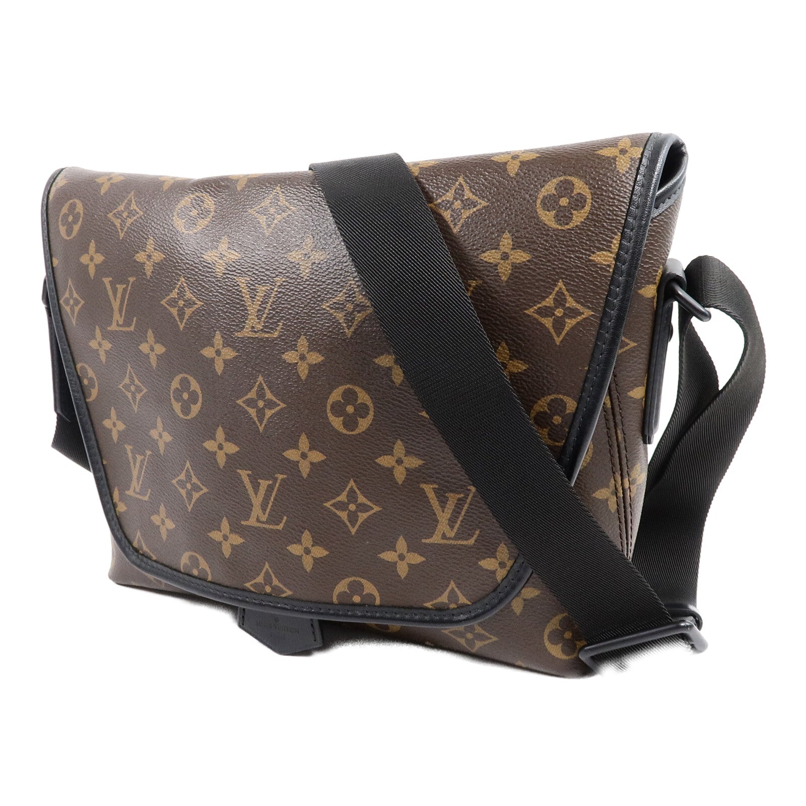 LOUIS VUITTON Monogram Macassar Magnetic Messenger Bag肩背袋棕色