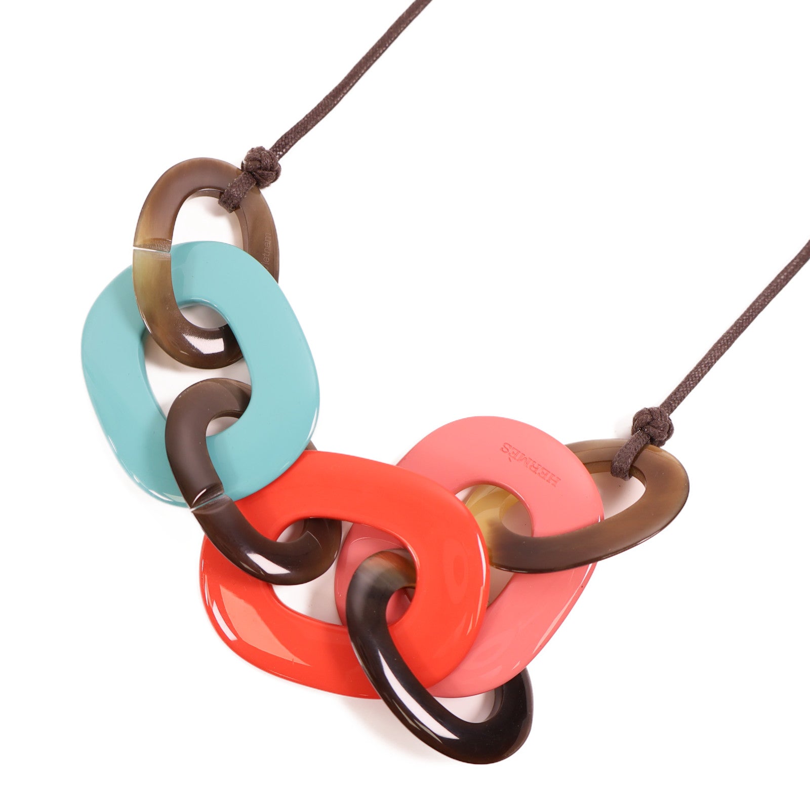 HERMES 水牛角/PVC Necklace項鍊