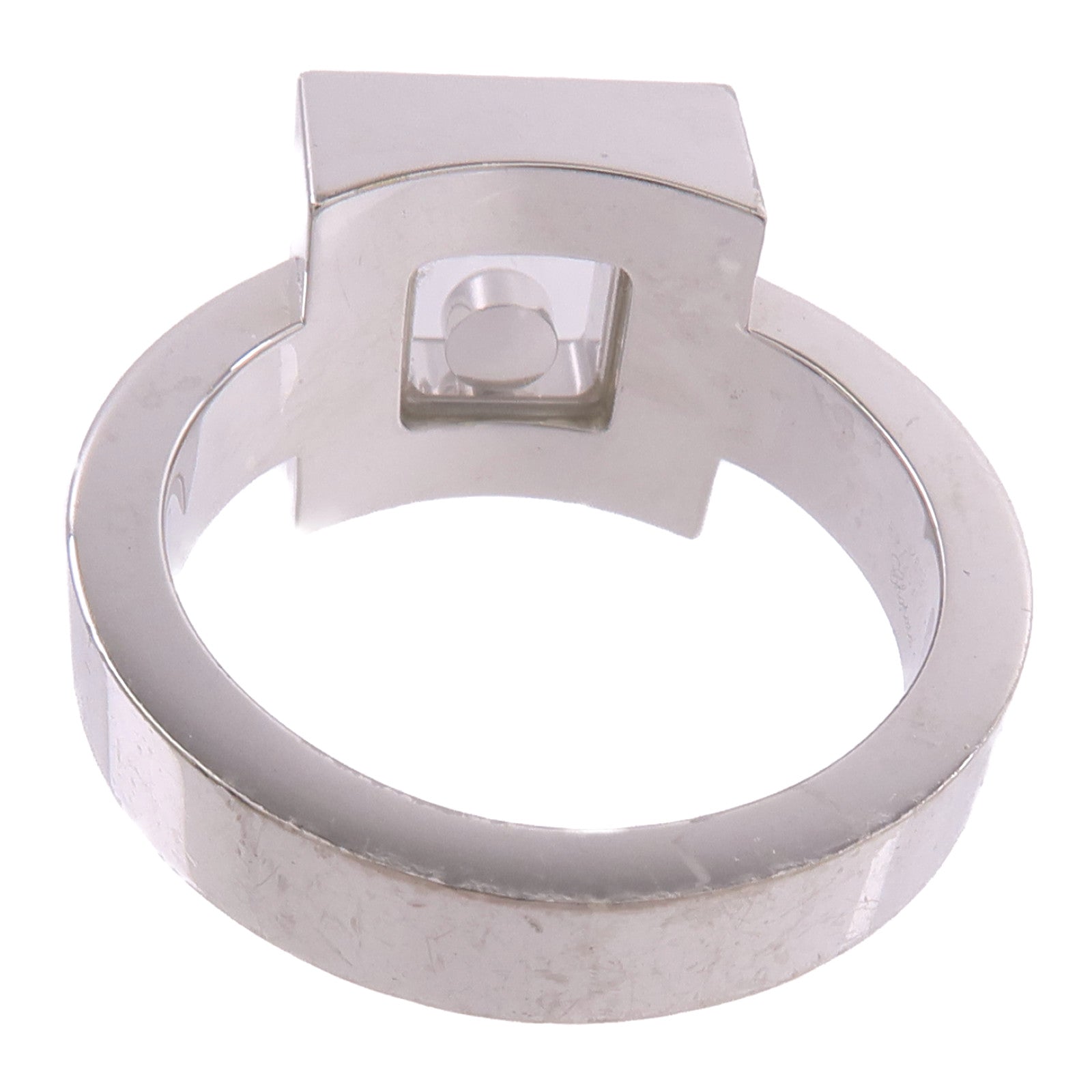 Chopard 18K白金/藍寶石Happy Diamond Ring鑽石戒指