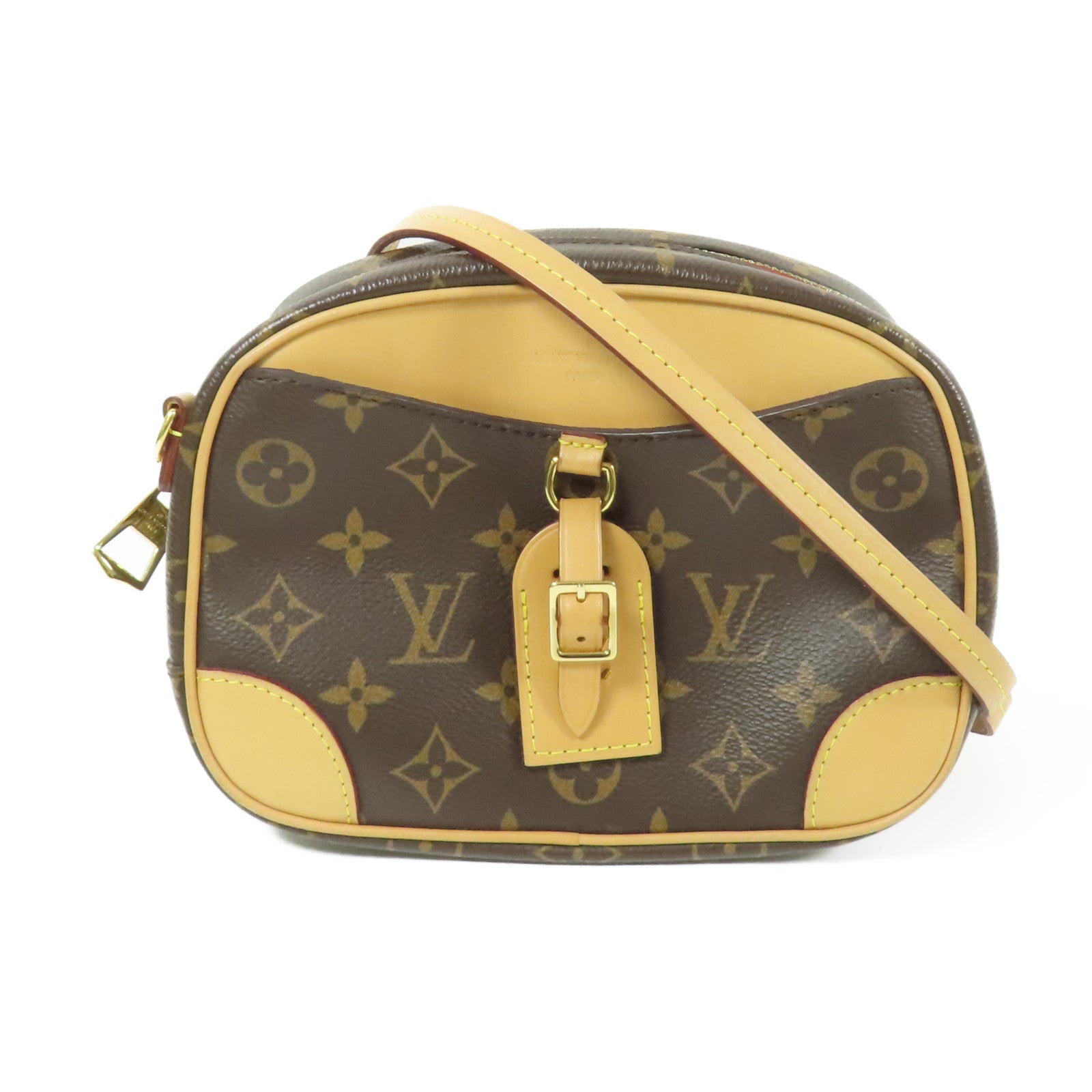 LOUIS VUITTON Monogram Deauville Mini金扣肩背袋