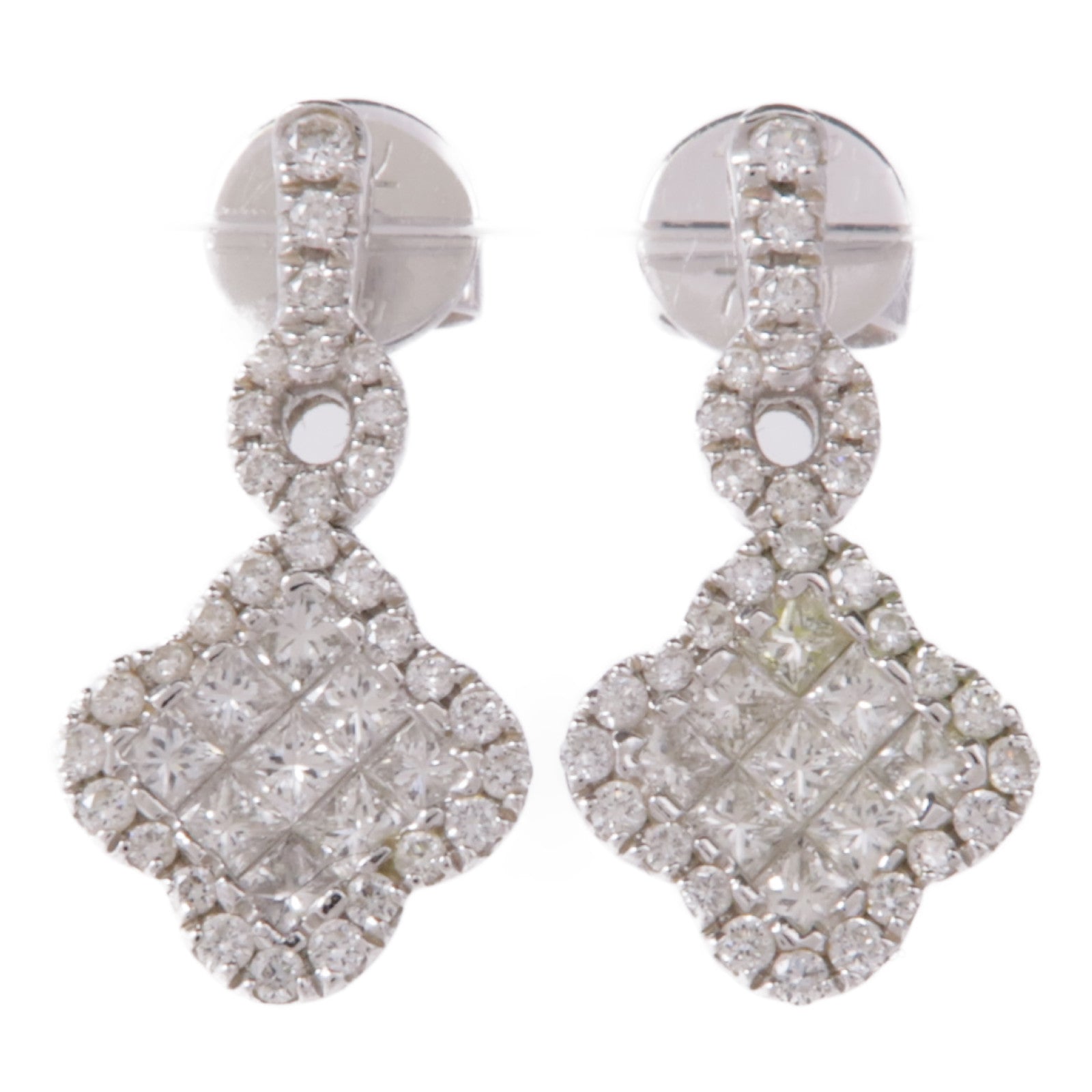 JEWELRY Diamond Earrings 18K White Gold