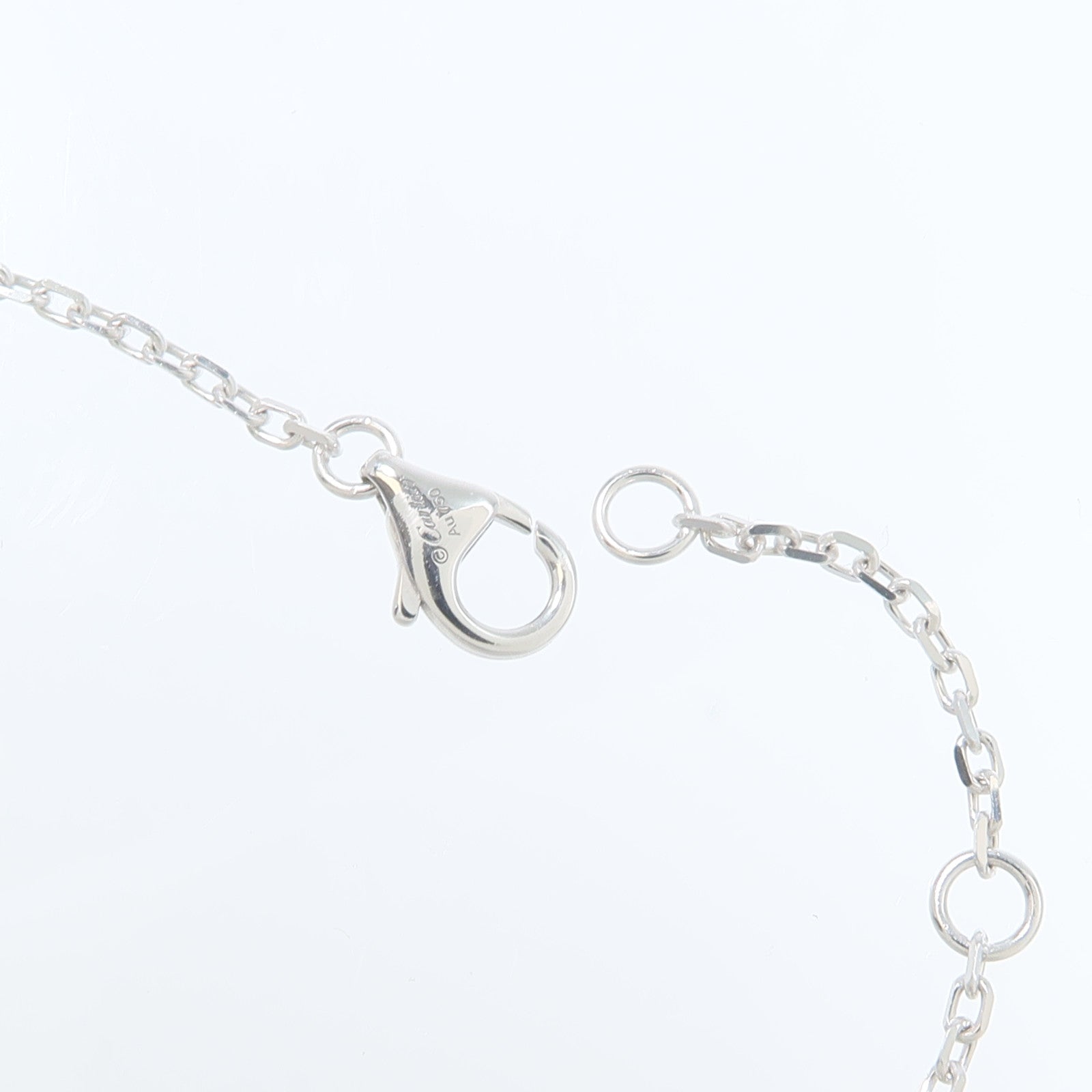 CARTIER 18K白金Love Bracelet On Chain Paved鑽石手鏈