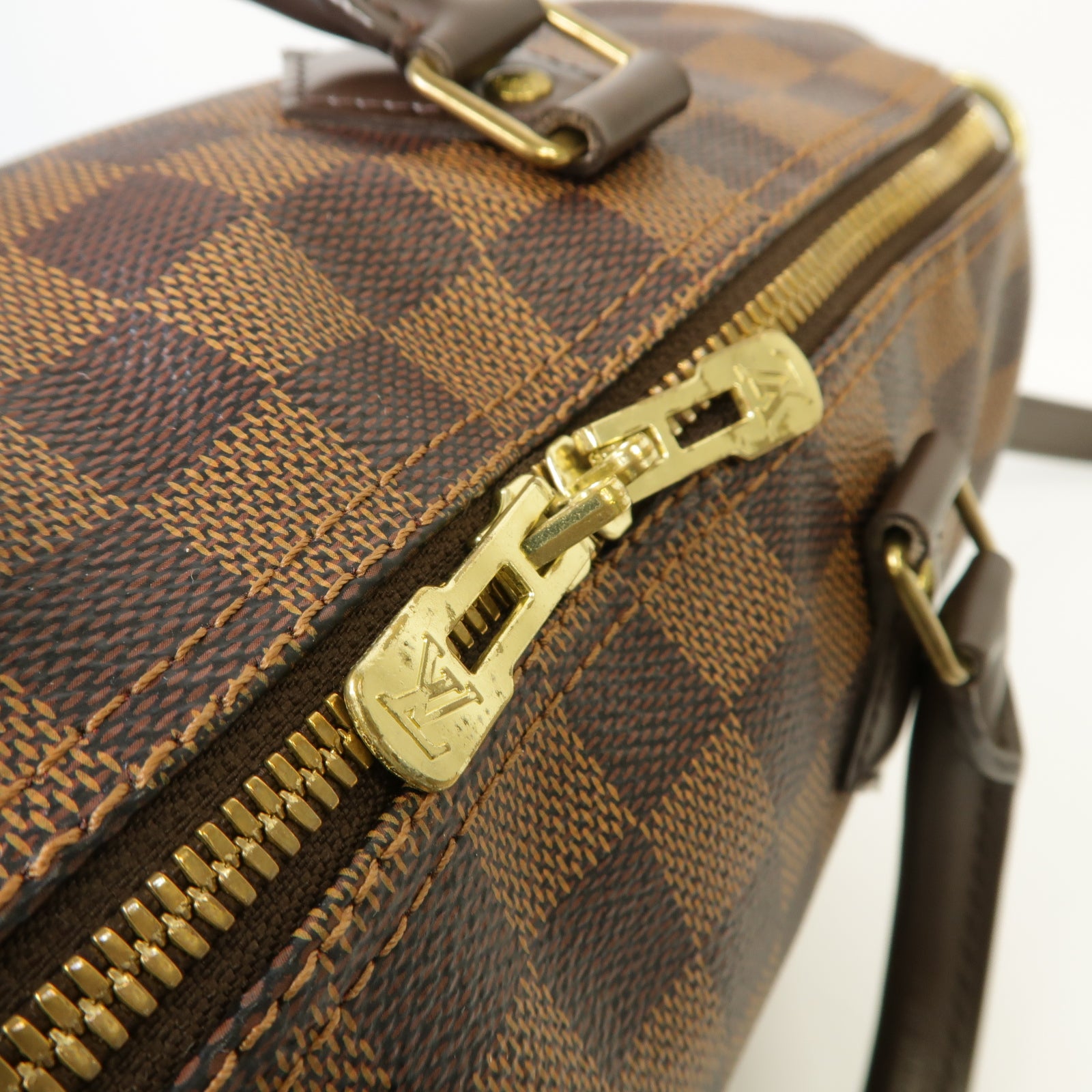 LOUIS VUITTON 【激減優惠】Damier Speedy Bandouliere 25金扣手挽肩背兩用袋啡色