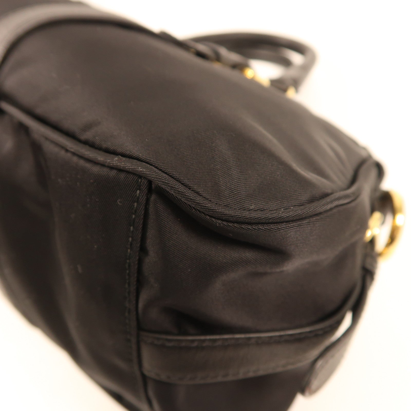 PRADA 尼龍/皮革2 Way Shoulder金扣手挽肩背兩用袋