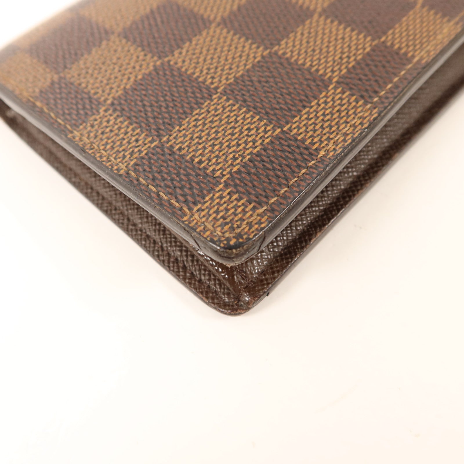 LOUIS VUITTON Damier Portefeuille Brazza金扣長錢包
