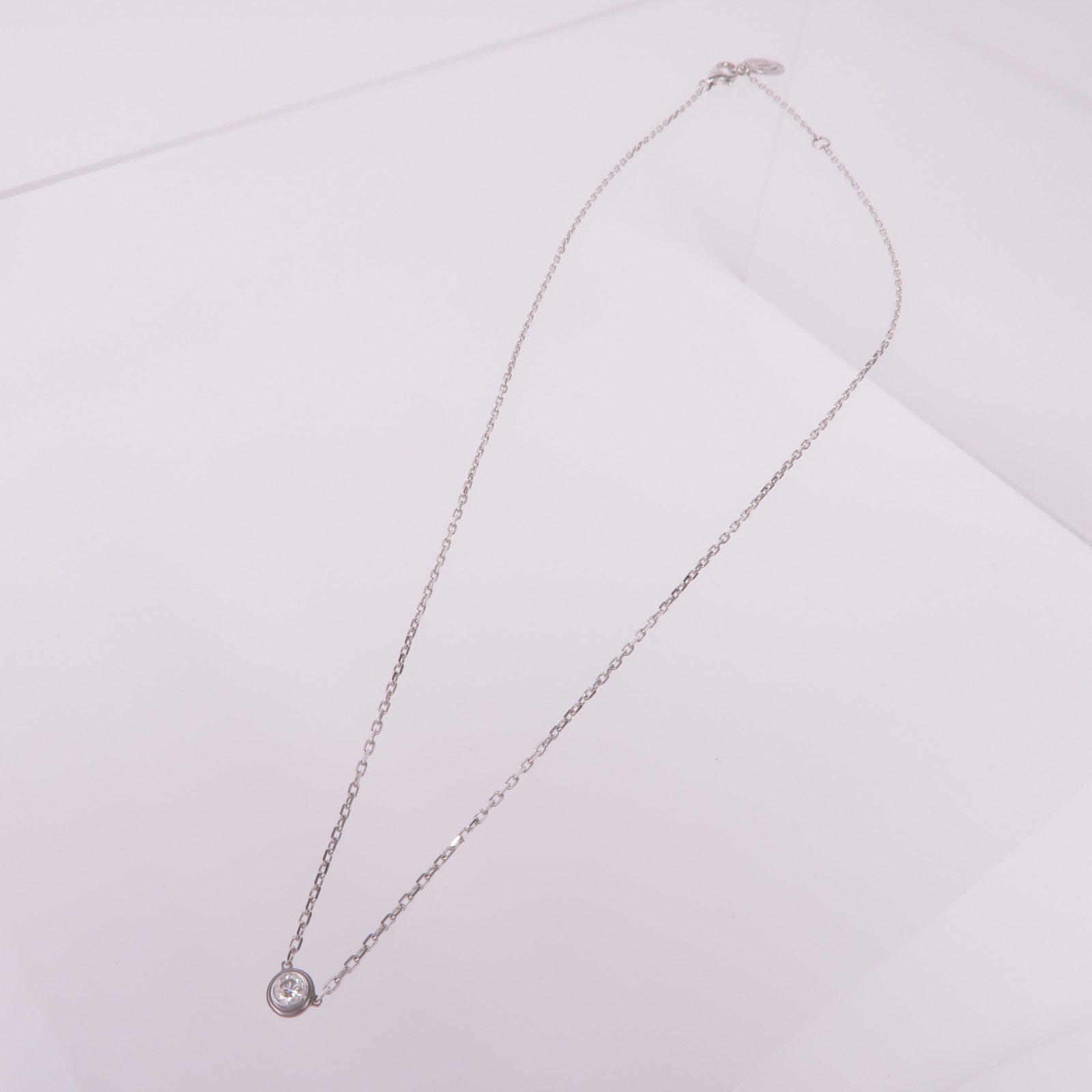 CARTIER 18K白金d'Amour Diamond Pendant鑽石項鍊