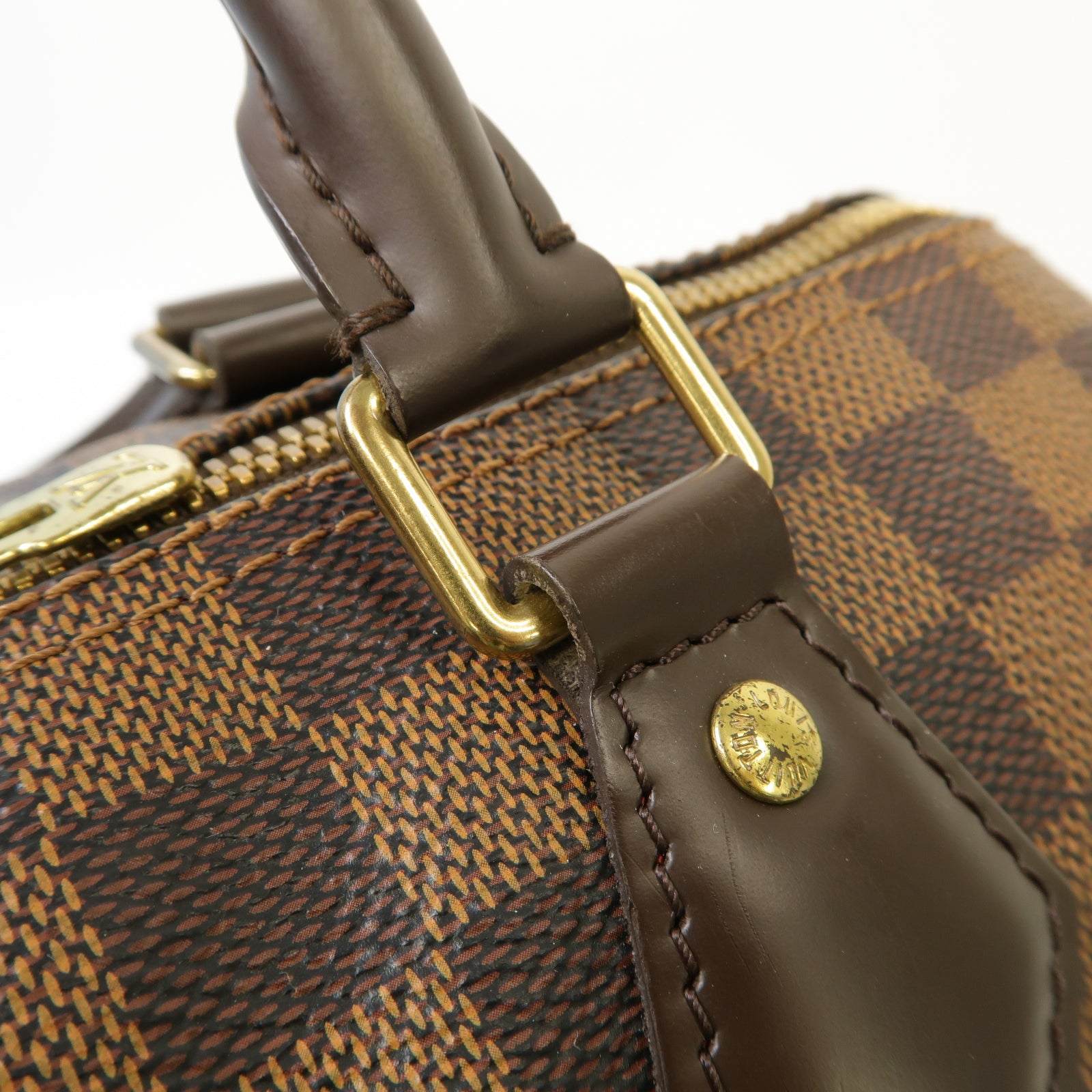 LOUIS VUITTON 【激減優惠】Damier Speedy Bandouliere 25金扣手挽肩背兩用袋啡色