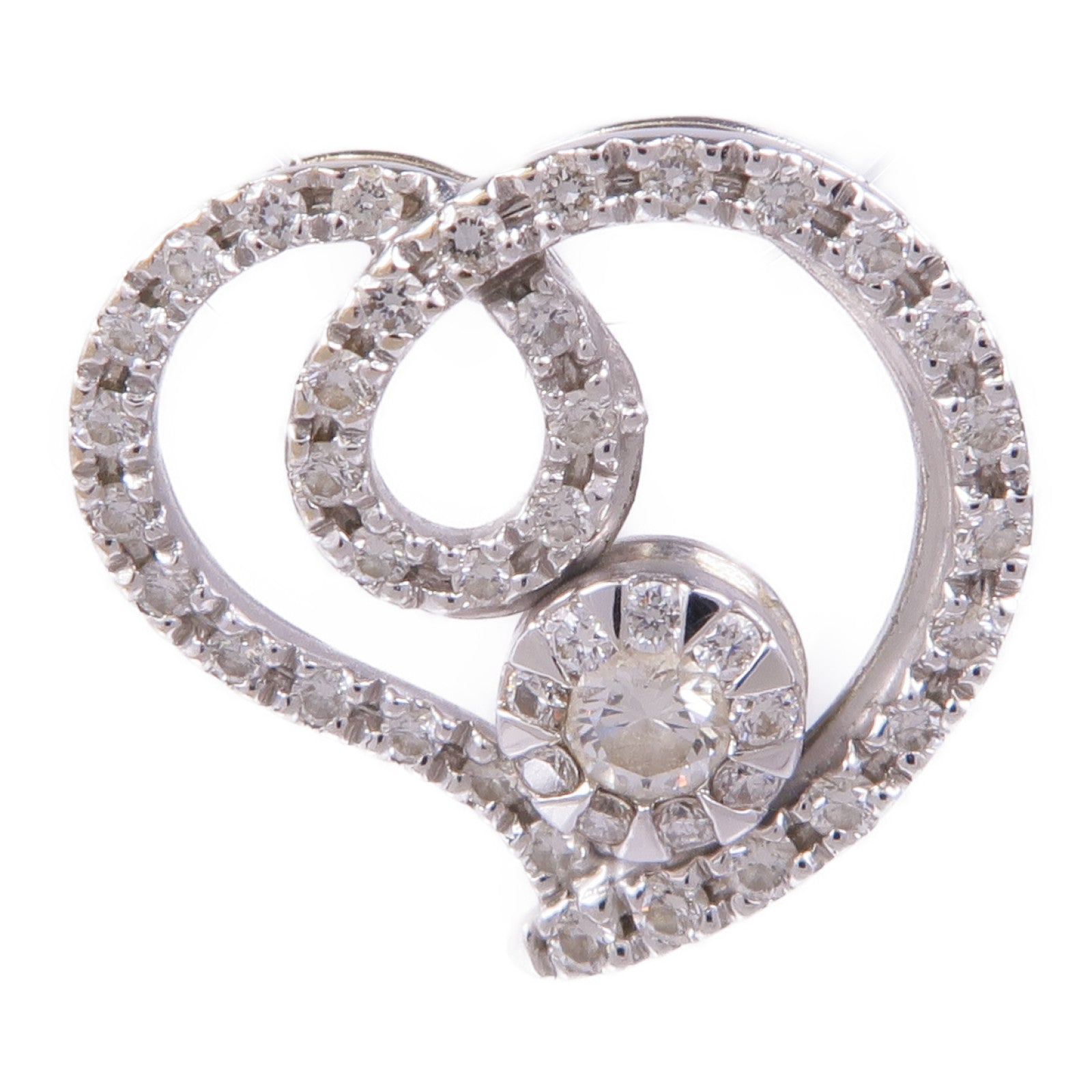 JEWELRY 18K白金Diamond Pendant Top鑽石吊墜