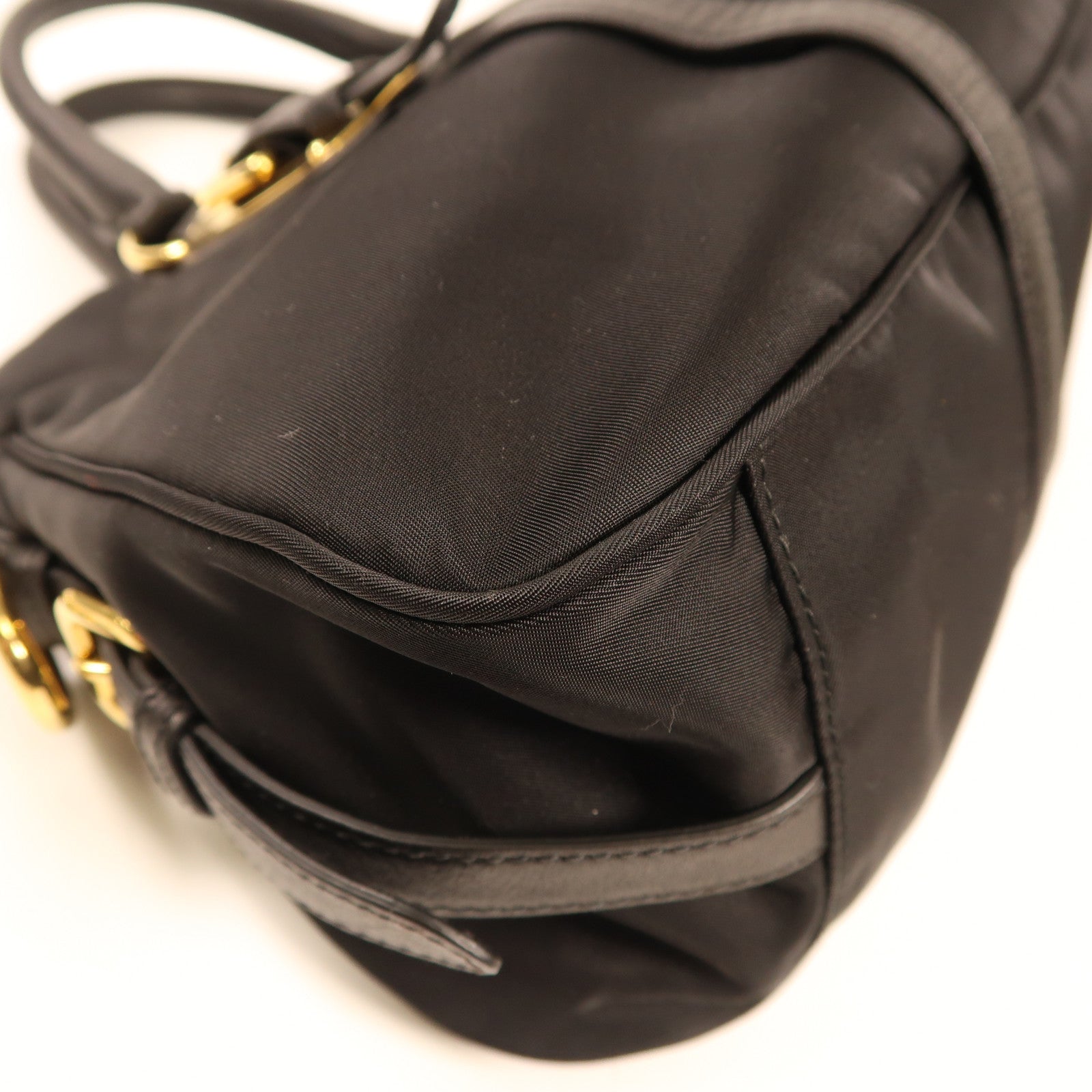 PRADA 尼龍/皮革2 Way Shoulder金扣手挽肩背兩用袋